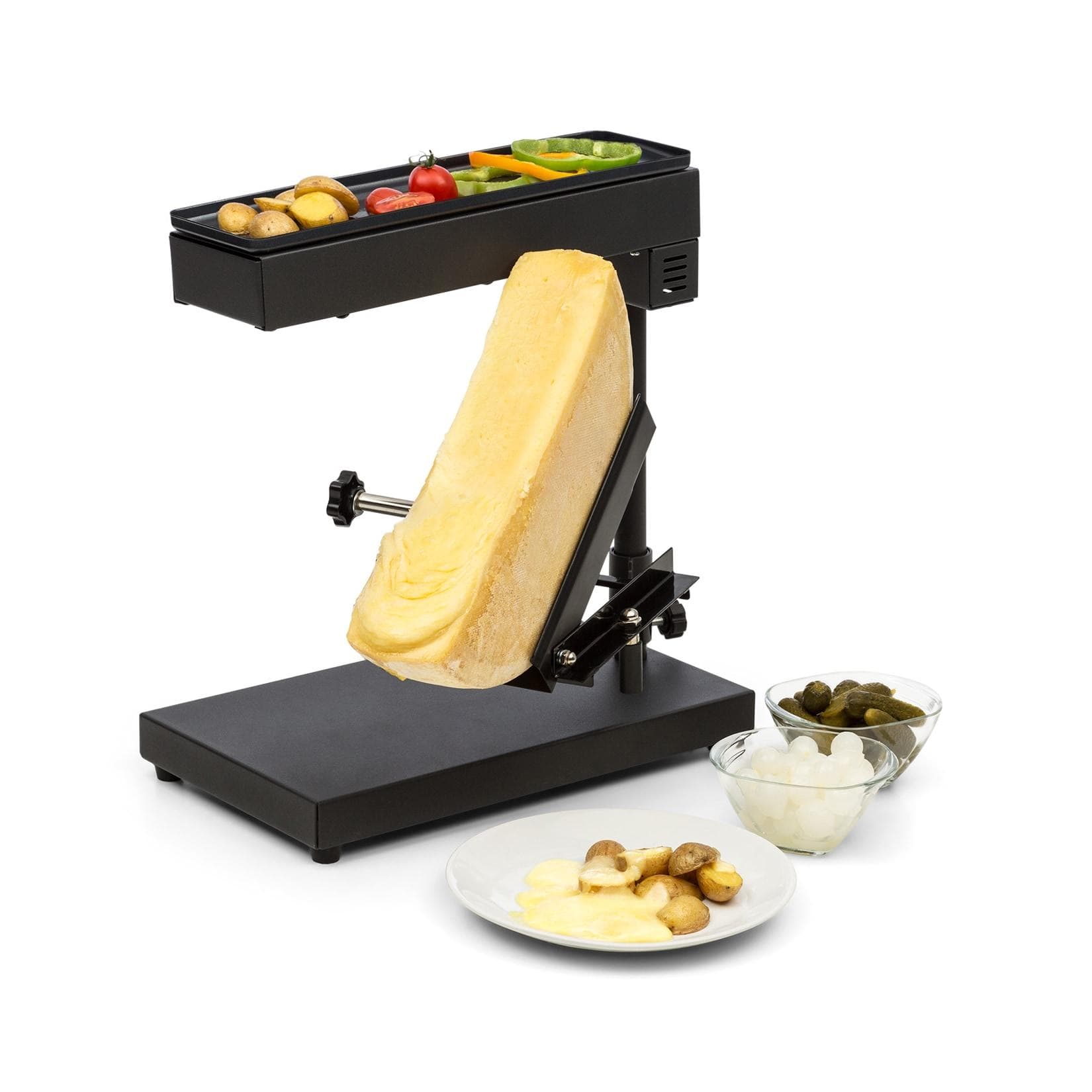 Appenzell Peak Raclette mit Grill 1000W Thermostatschalter Schwarz