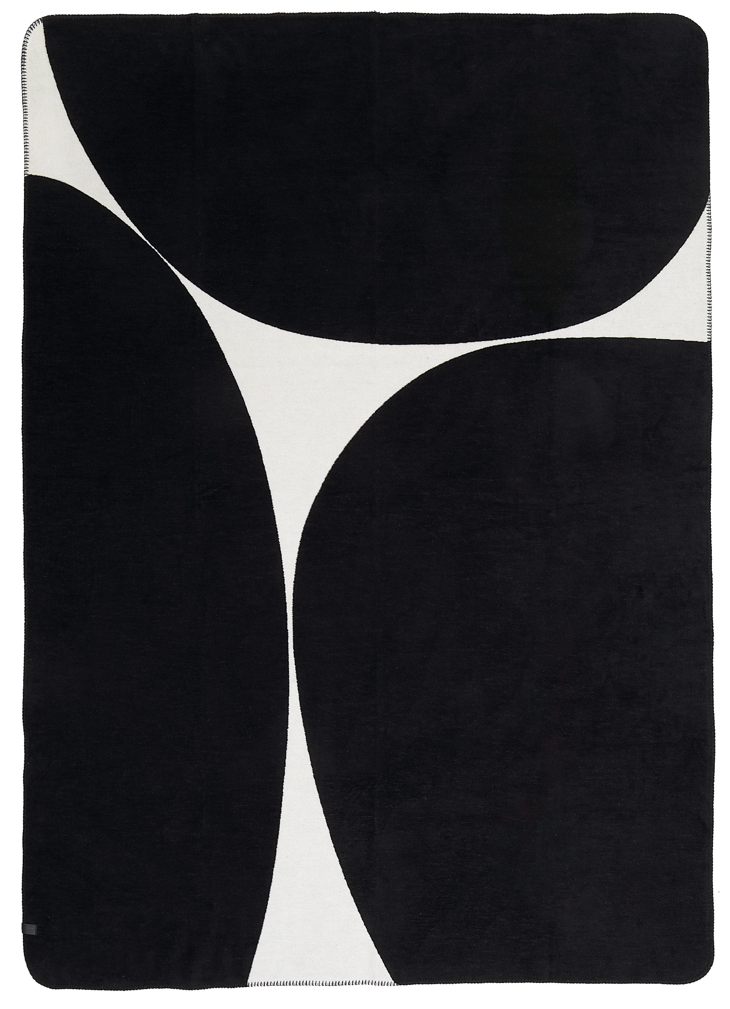 SCHÖNER WOHNEN Wohndecke Pebble Schwarz Beige Ellipsenmuster