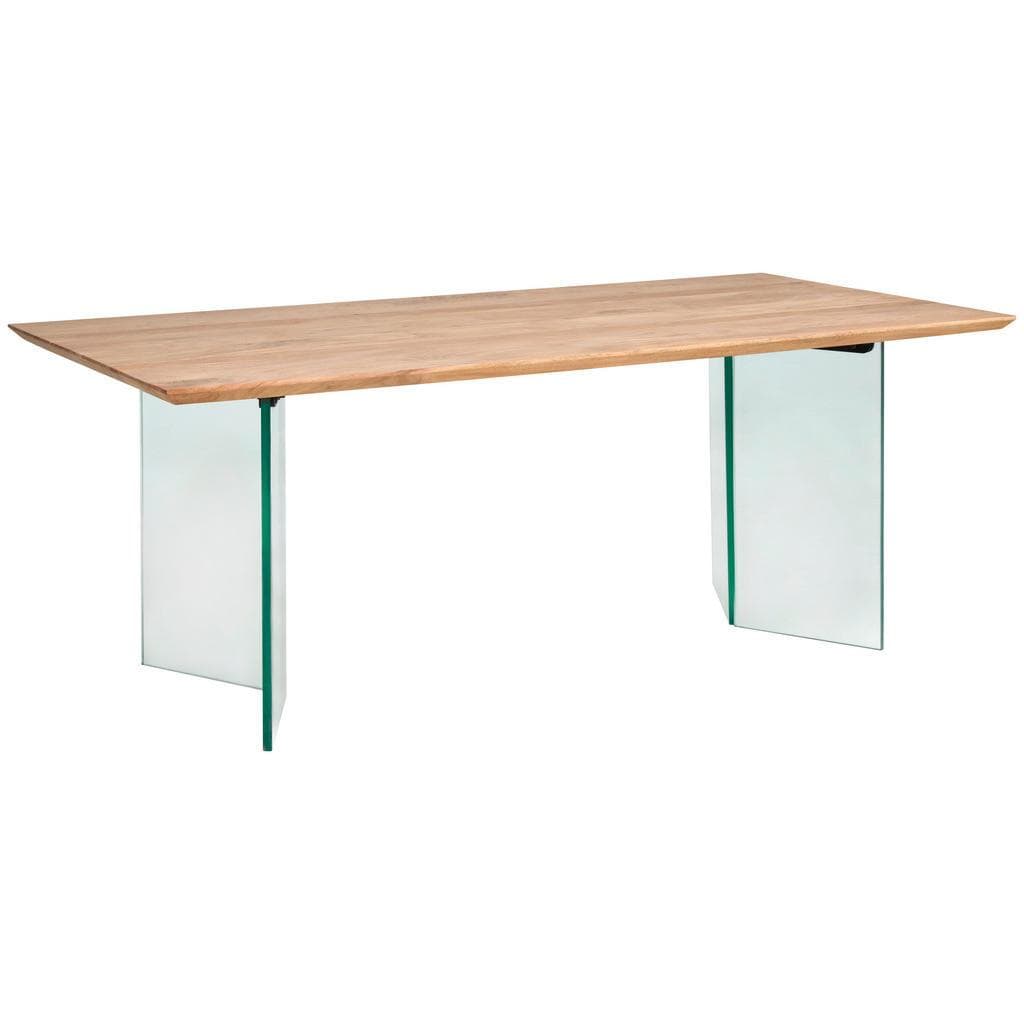 Livetastic Esstisch Akazie Glas A-Form