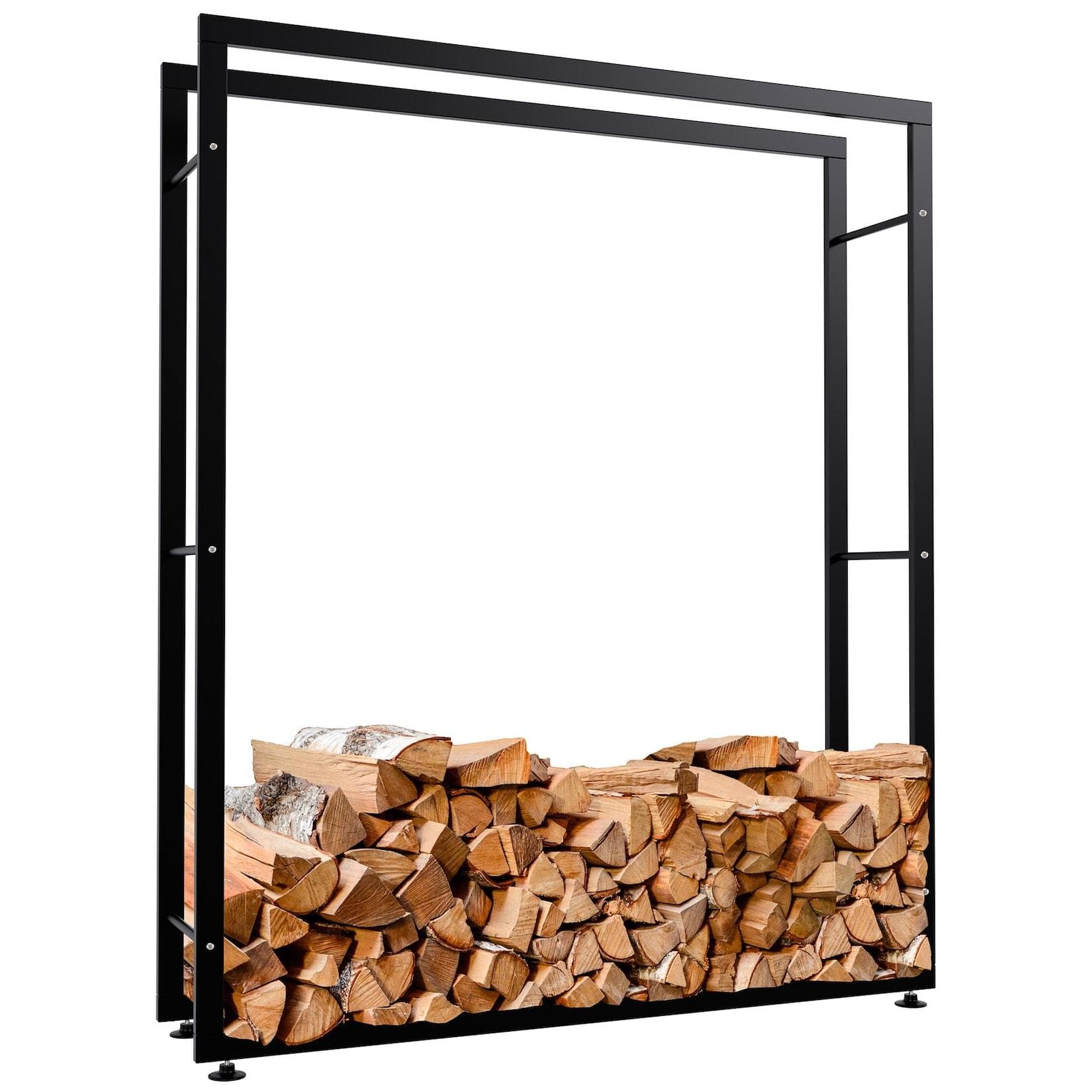 CLP Kaminholzständer Keri V2 Schwarz Metall Kaminholzregal