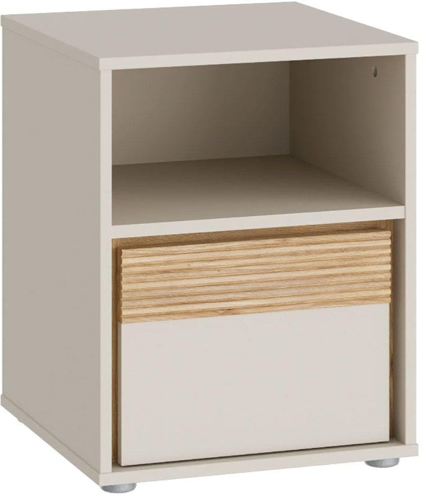 Nachtkommode FORTE Beige Sand/Mauvella Eiche Push-to-open