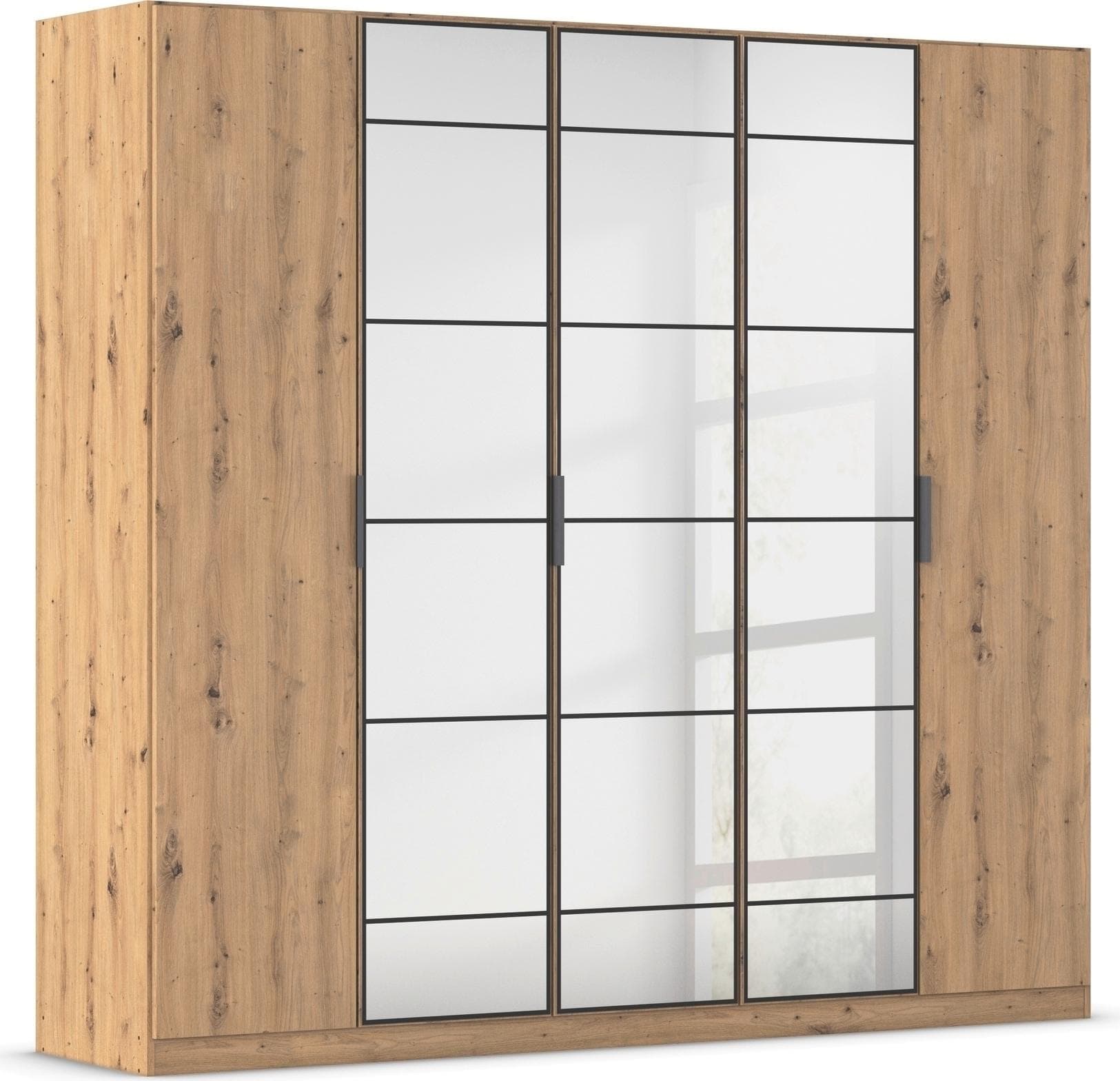 RAUCH ACERO Drehtürenschrank Eiche Artisan mit Spiegeln