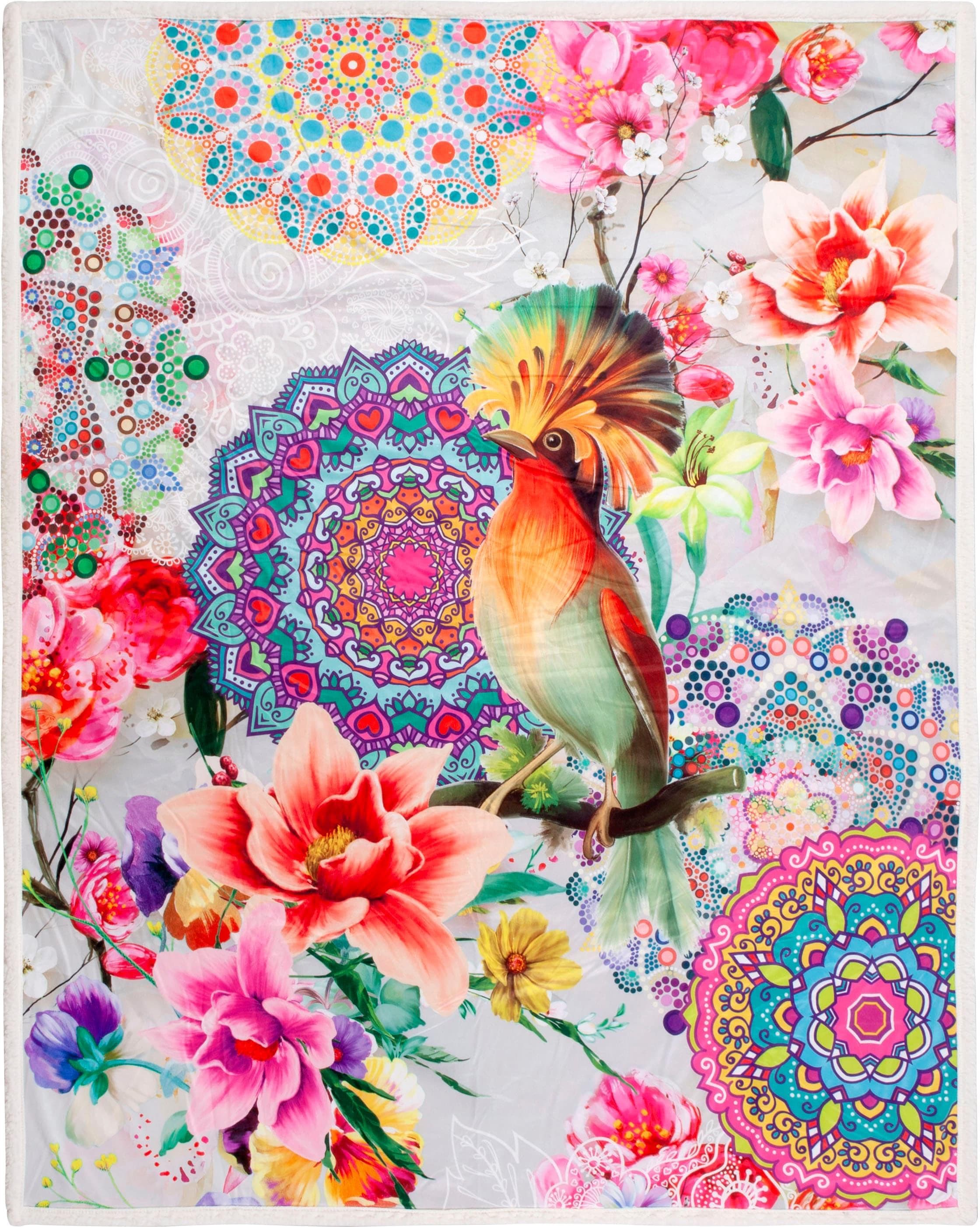 Hip Plaid Bindi Kuscheldecke: Weiche Wendeoptik in Bunten Farben und Grau