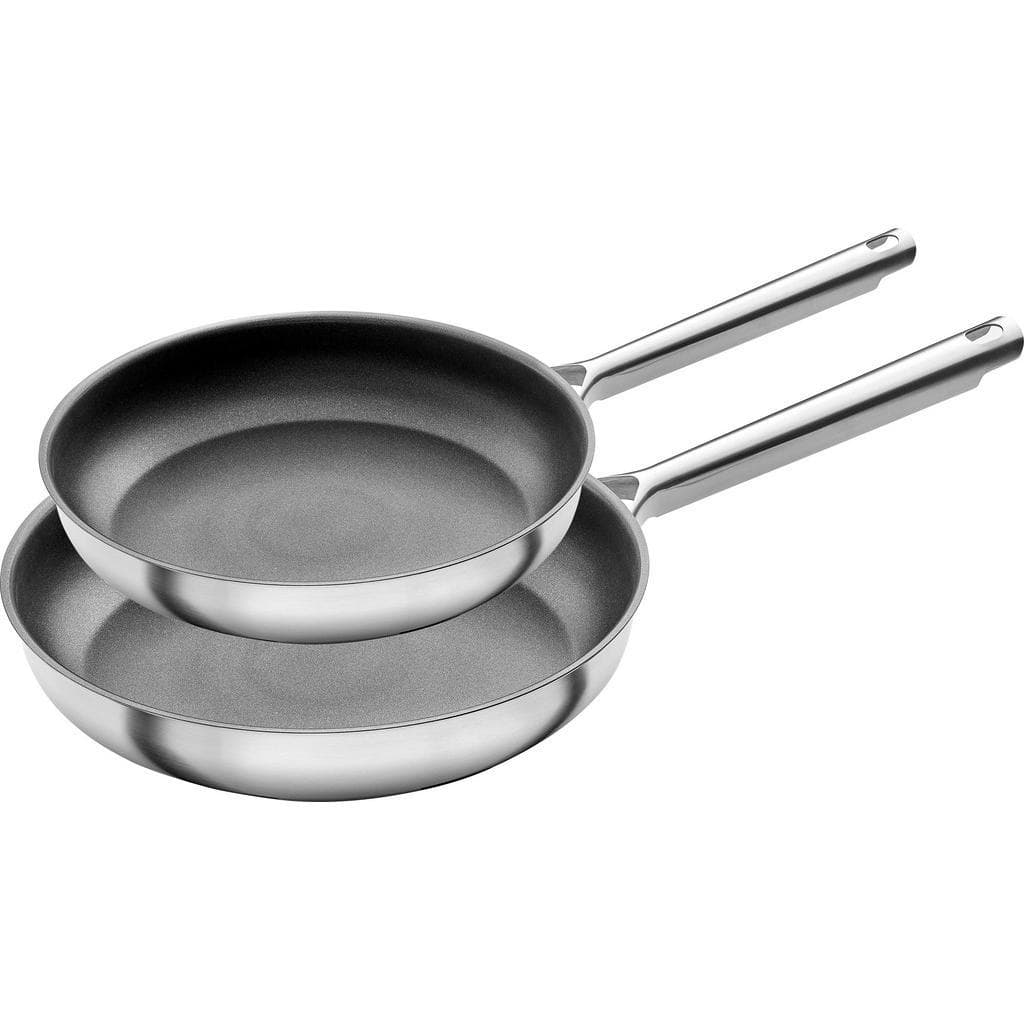 Zwilling Pfannenset TrueFlow Silber-Schwarz Metall 2-teilig Antihaftbeschichtet