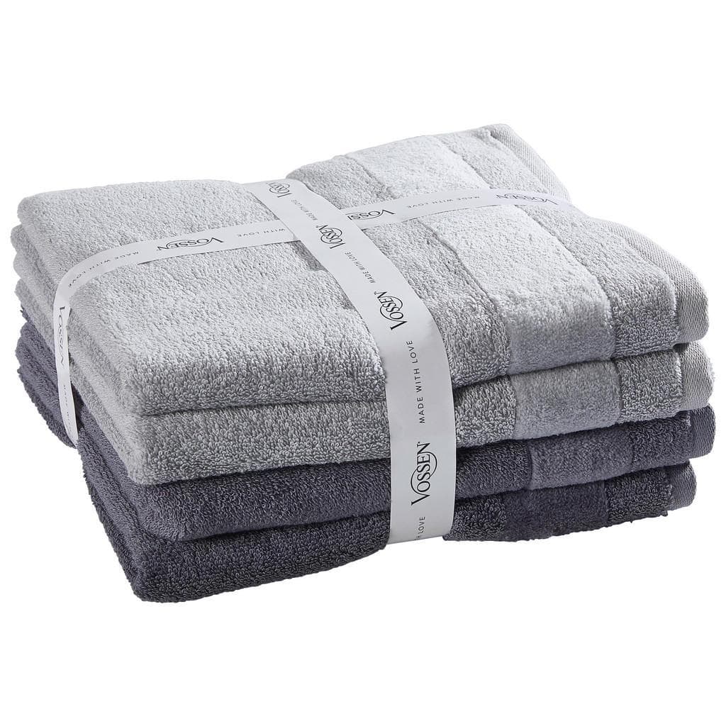 Vossen Frottierset Silence Set Grau 4-teilig Badtextilien