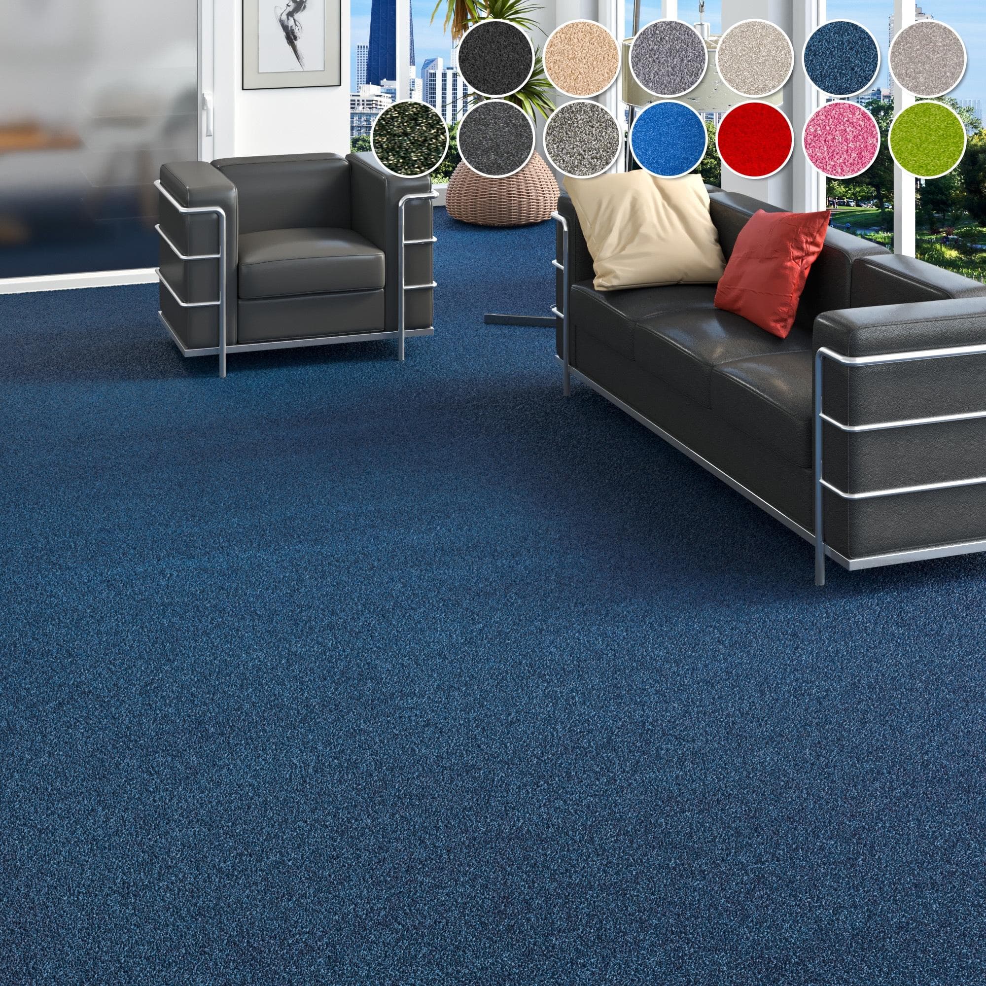 My Home Teppichboden Zephyra Schlinge, Ideal für Wohnbereich