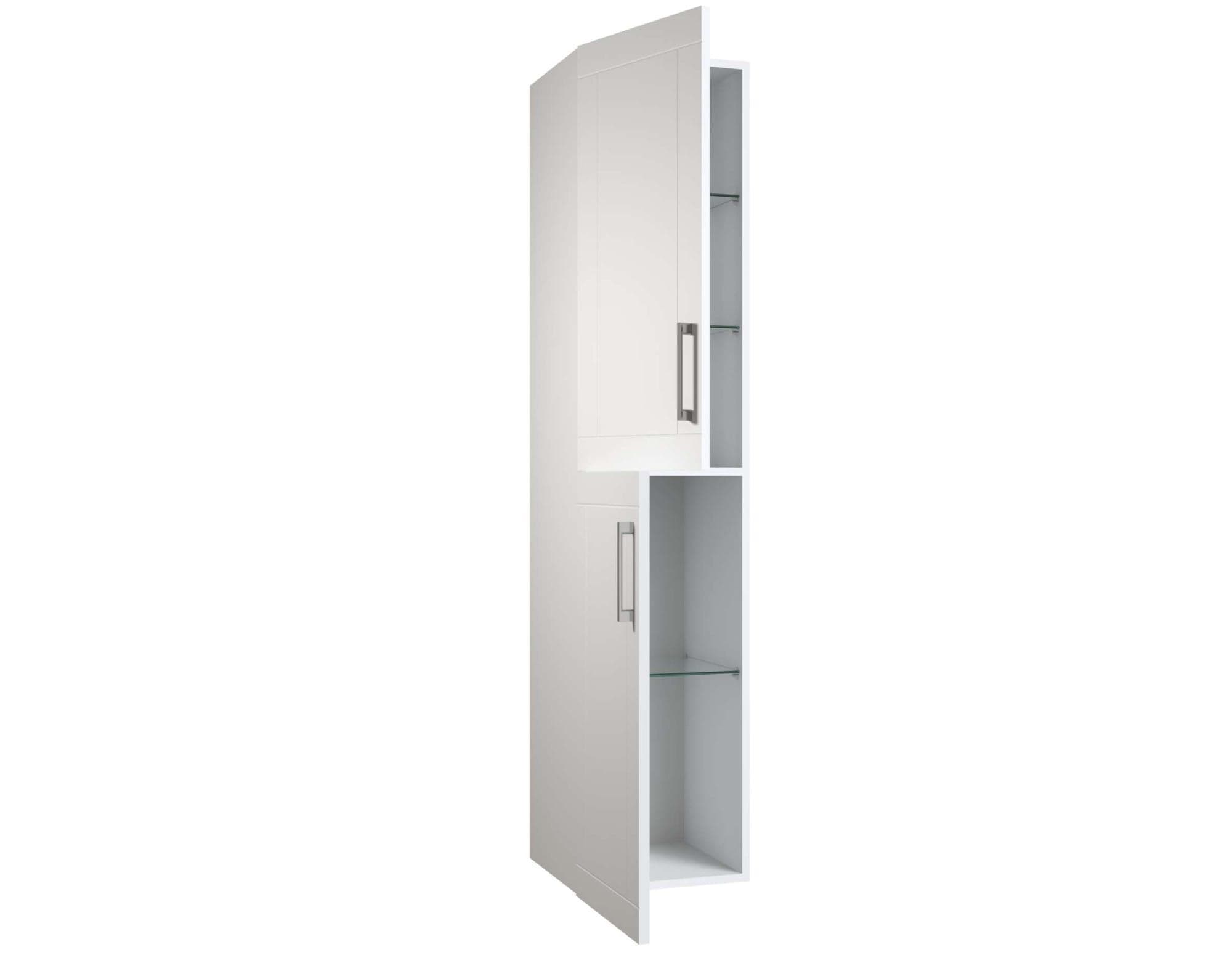 Hochschrank WELLTIME Serena Retro Weiß Retro-Design