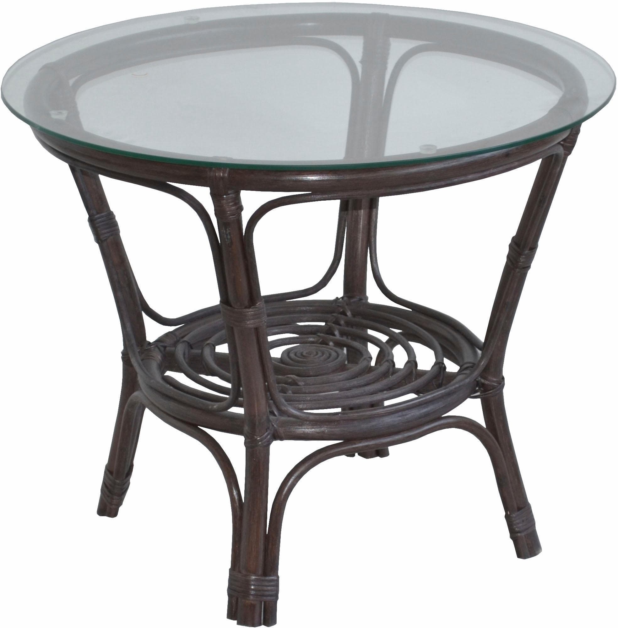 Home Affaire Esstisch Braun Rattan Glasplatte