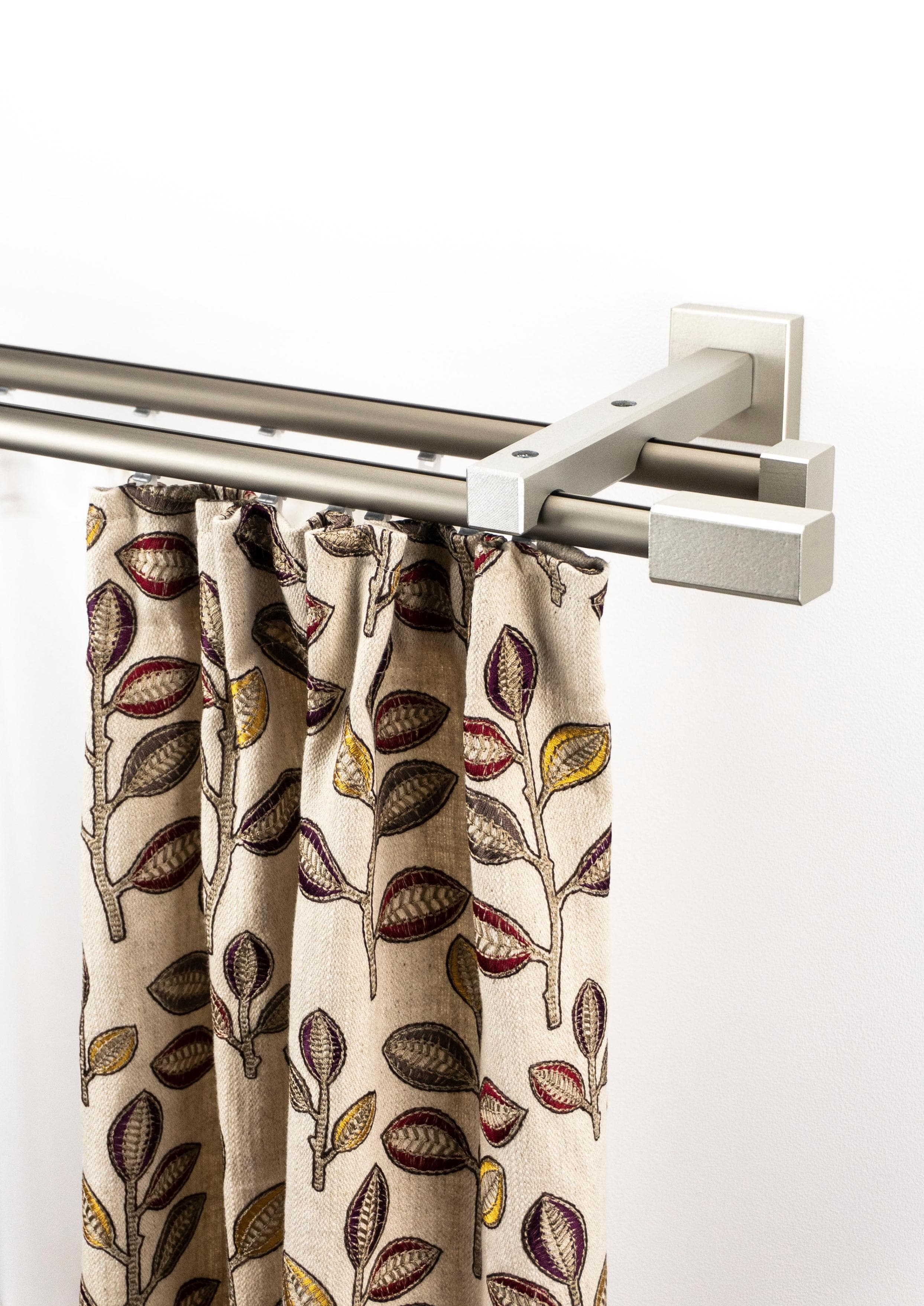 GARESA Gardinenschiene QUader Innenlauf Chrom Grau 280cm