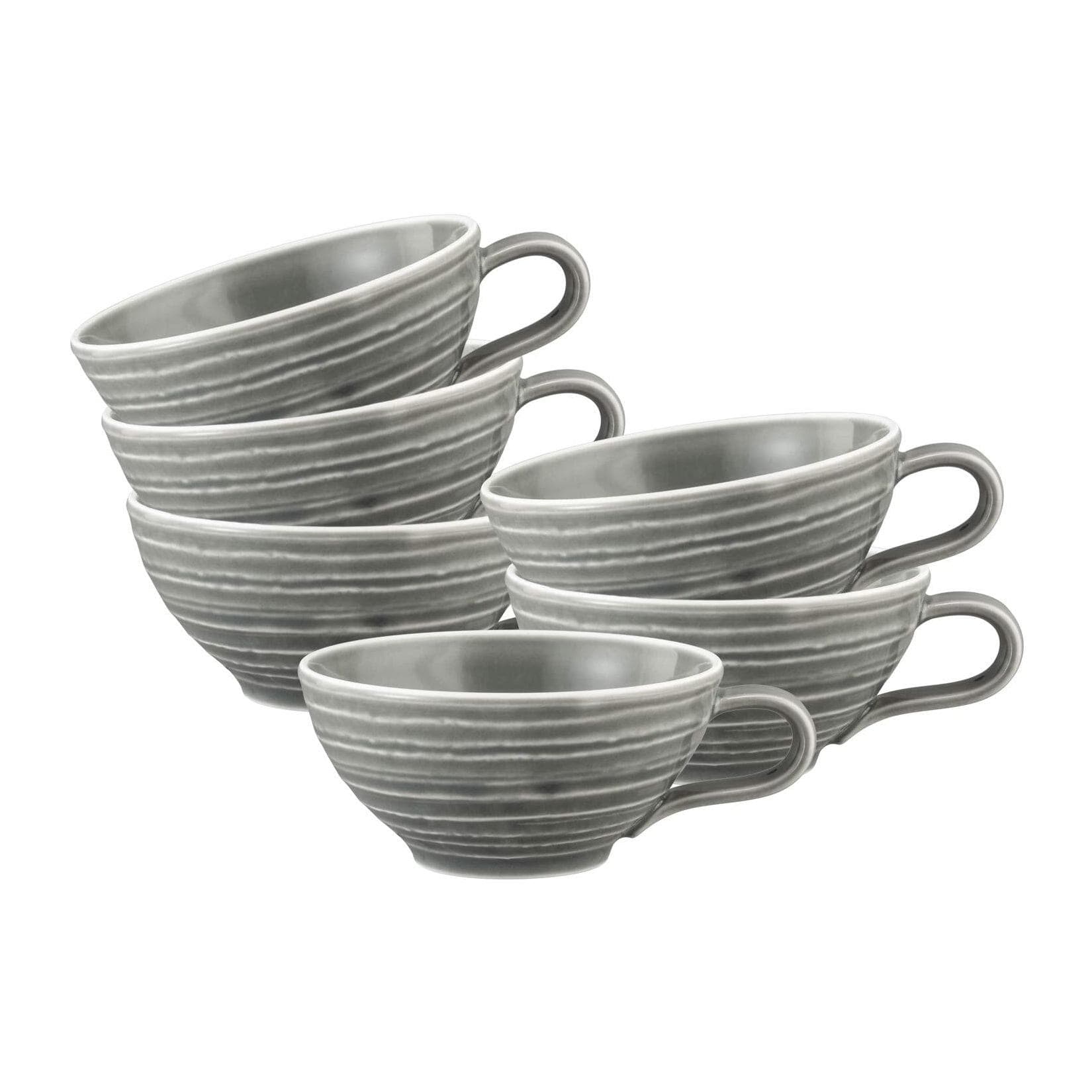 Seltmann Weiden Teetassen Terra 6er Set Sandbeige Porzellan