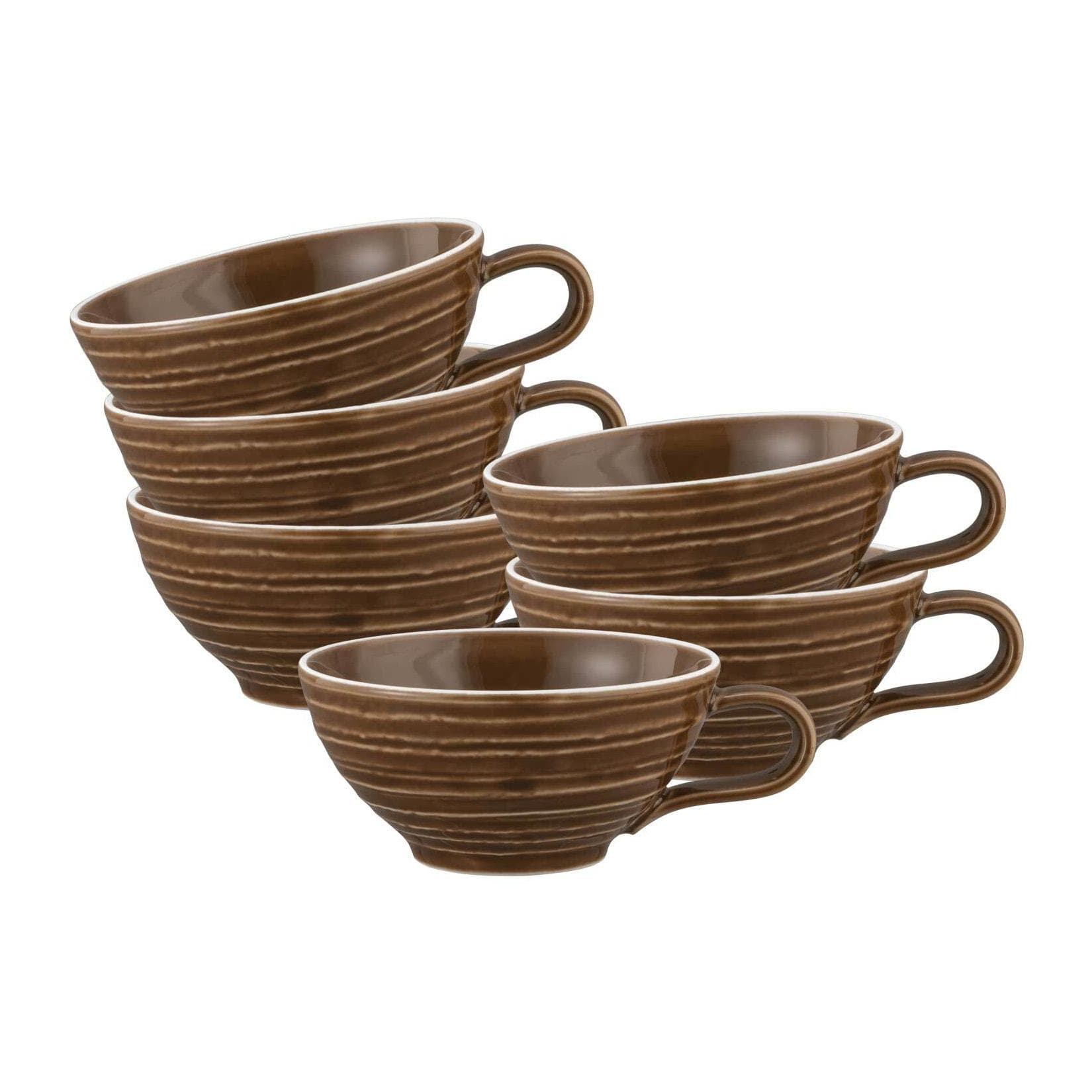 Seltmann Weiden Teetassen Terra 140 ml 6er Set Moosgrün Porzellan