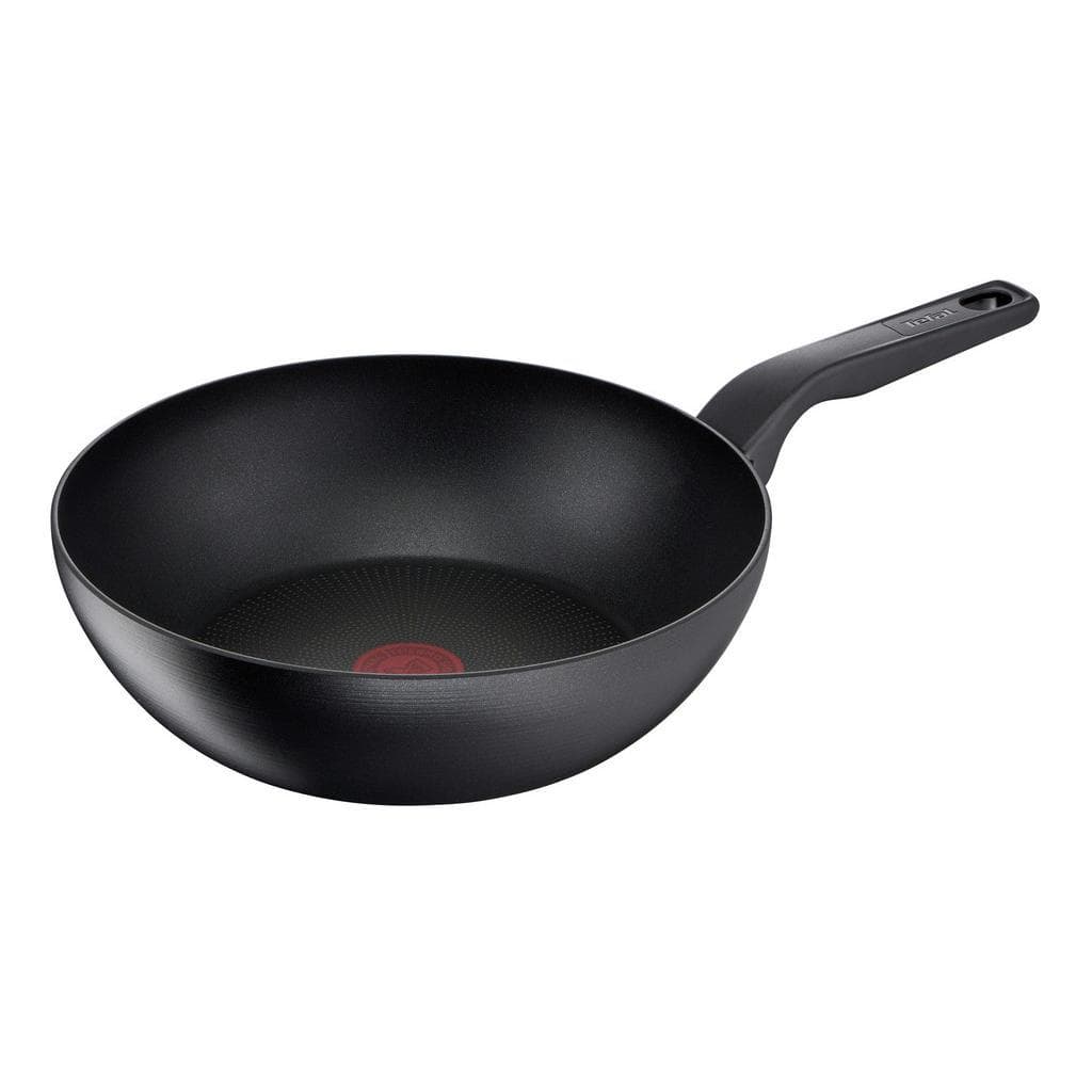 Tefal Wokpfanne Hard Titanium Pro 28 cm Schwarz Antihaftbeschichtet