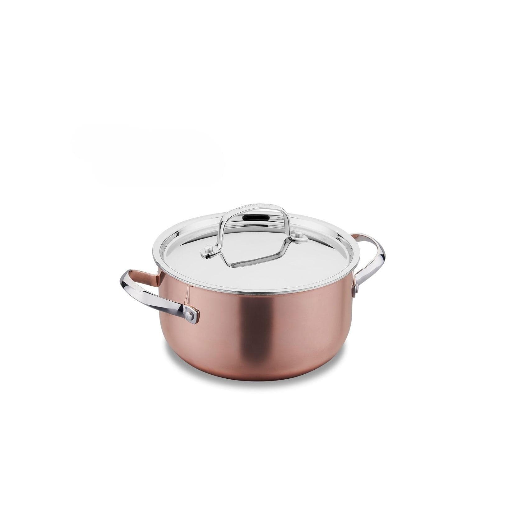 Korkmaz Divani Casserole Kupfer-Topf mit Deckel 5,1 L