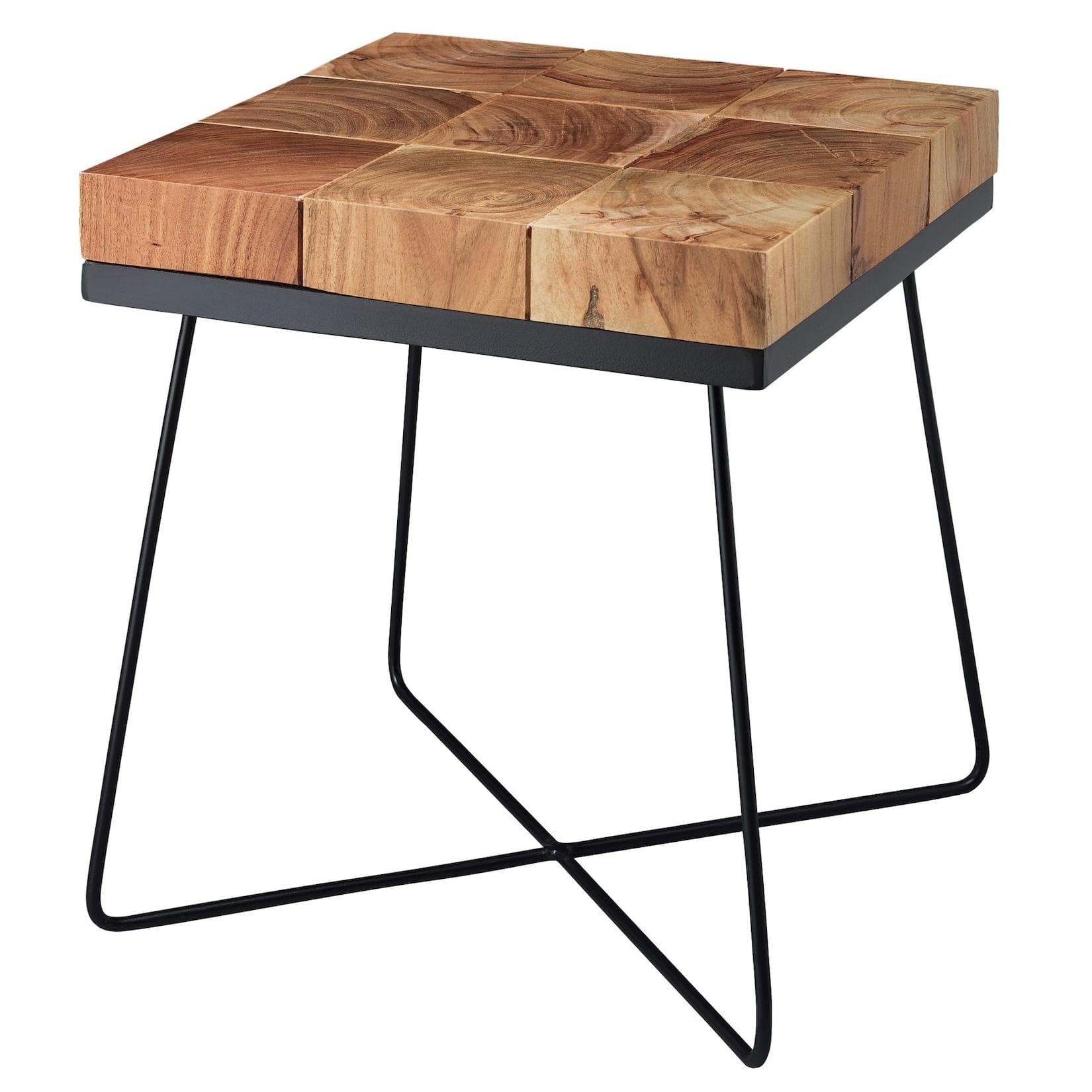 KADIMA DESIGN Beistelltisch Akazie Industrial-Style