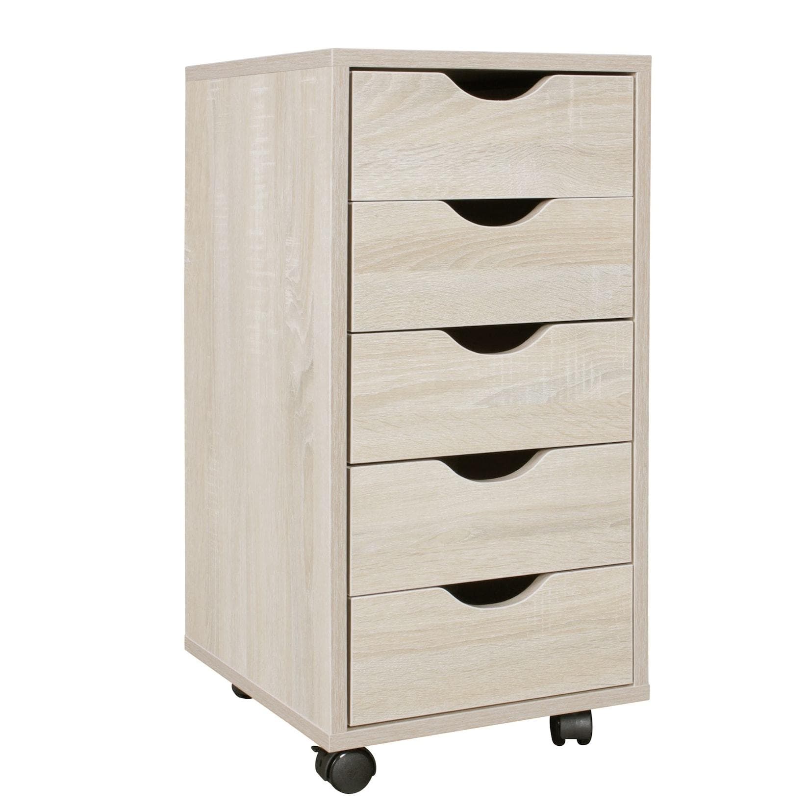 Stilvoller MDF Holz Rollcontainer - Stauraum für Büro & Wohnen