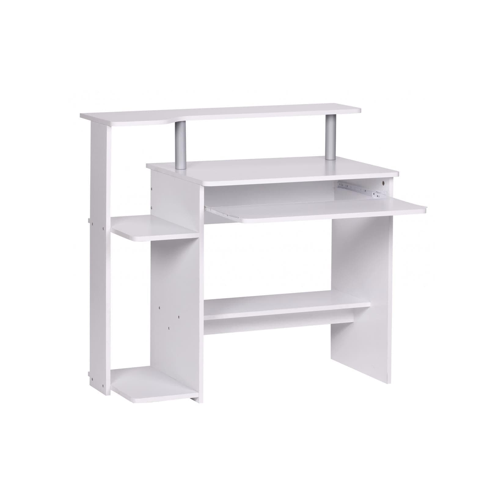 Computertisch mit viel Stauraum und Tastaturauszug - zeitloses Design