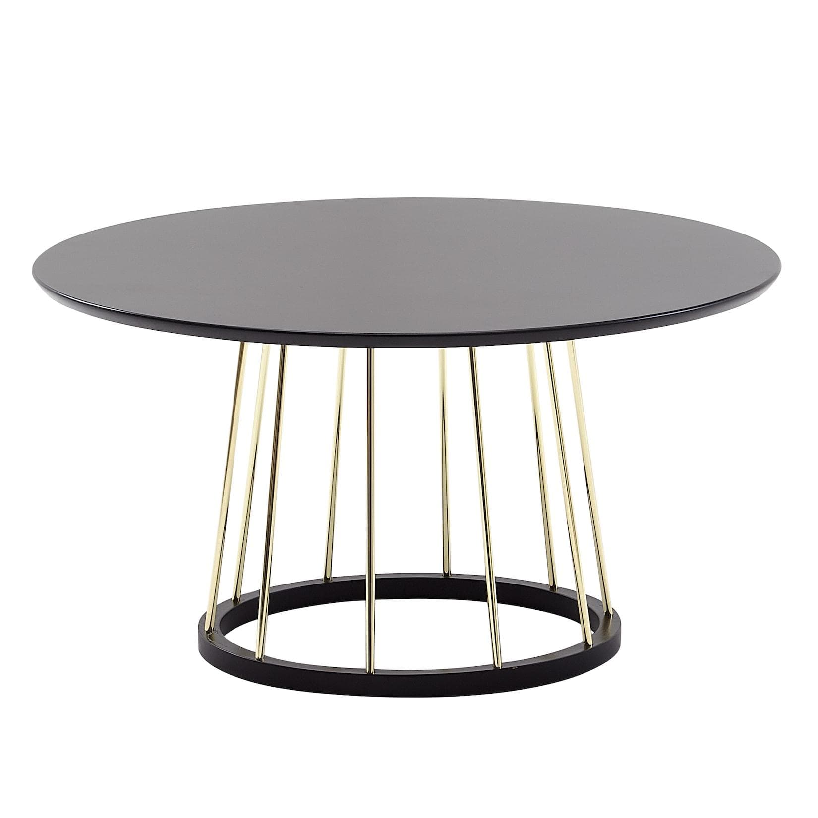 KADIMA DESIGN Couchtisch Schwarz/Gold Metall MDF