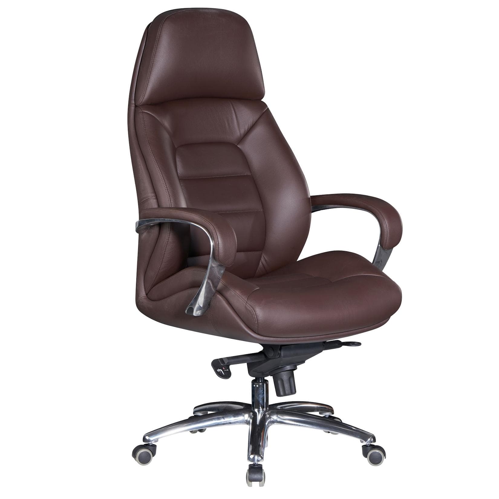 KADIMA DESIGN Chefsessel MIRON Leder Aluminium Multiblockwippmechanik