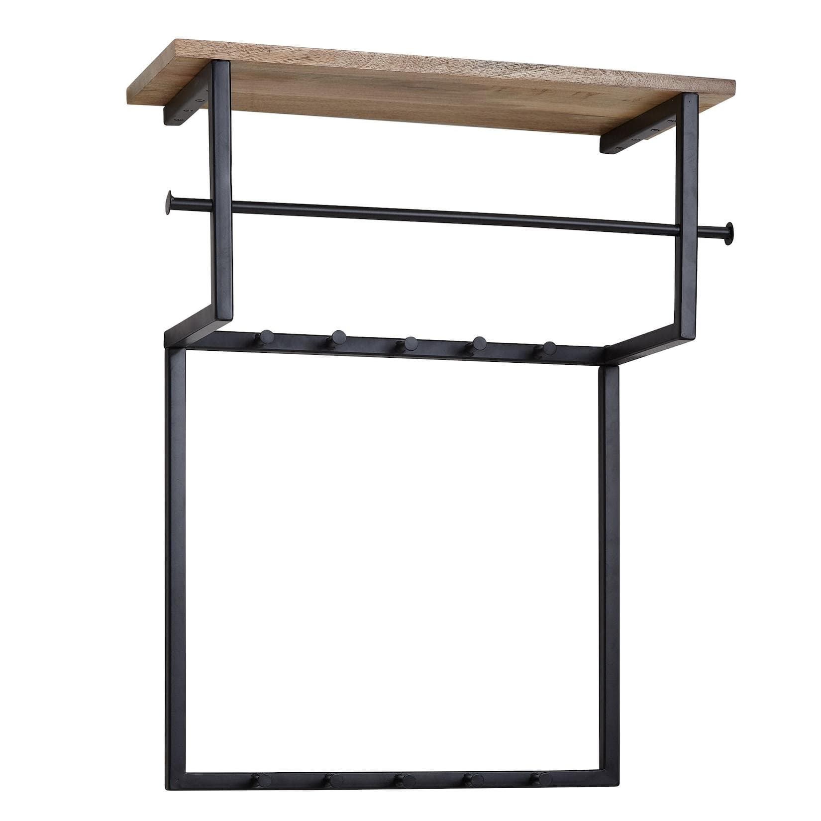 KADIMA DESIGN Wandgarderobe Massivholz Metall 10 Haken
