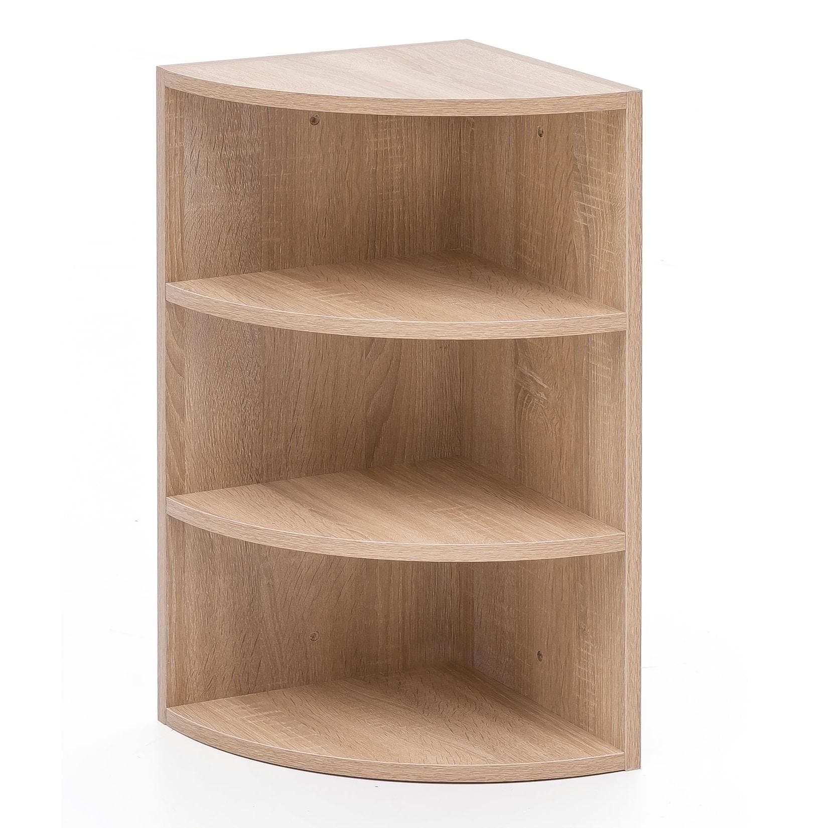 KADIMA DESIGN Eckregal NIDDA Modern 3 Fächer Runde Front