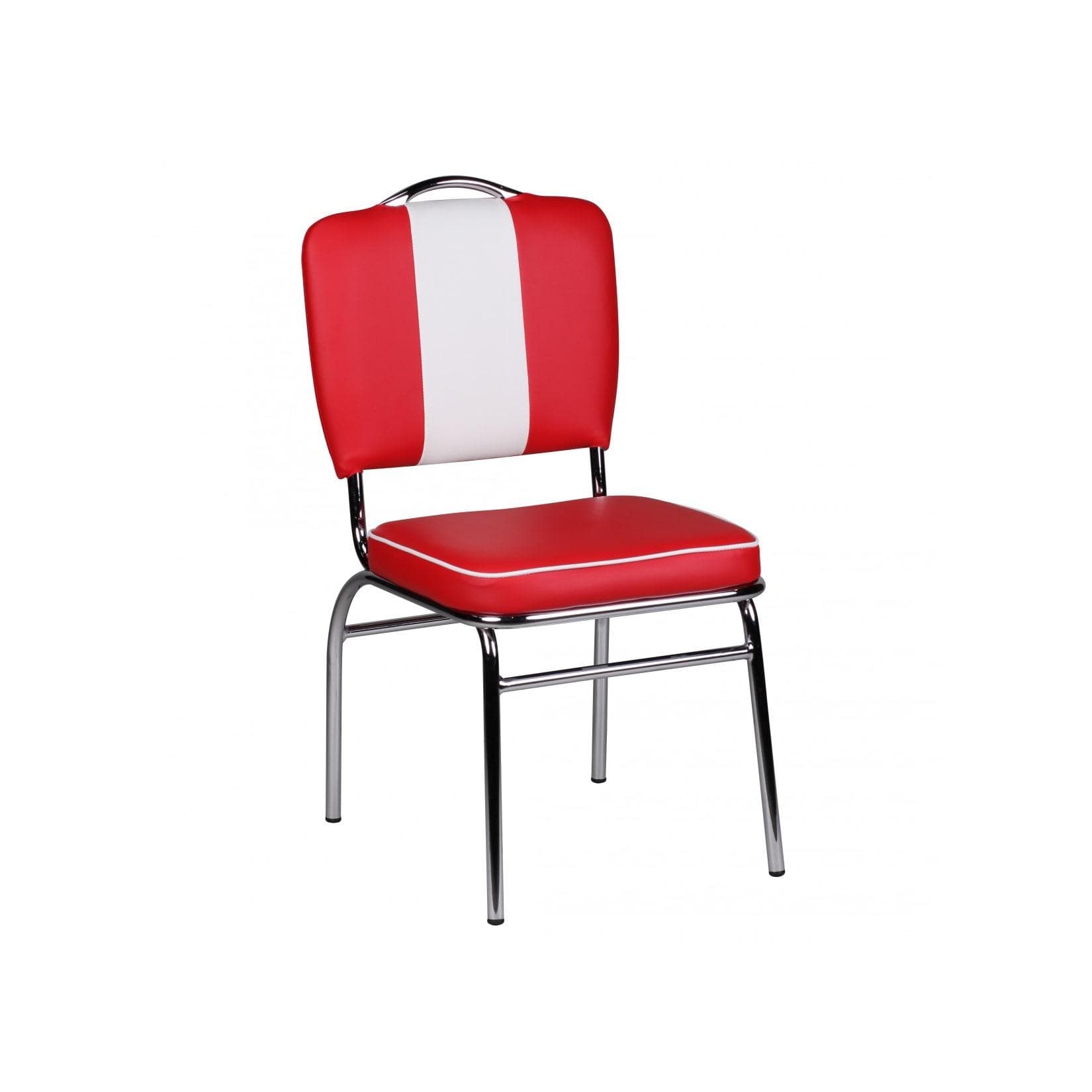 KADIMA DESIGN Retro Esszimmerstuhl 50er-Jahre Diner Style Kunstleder