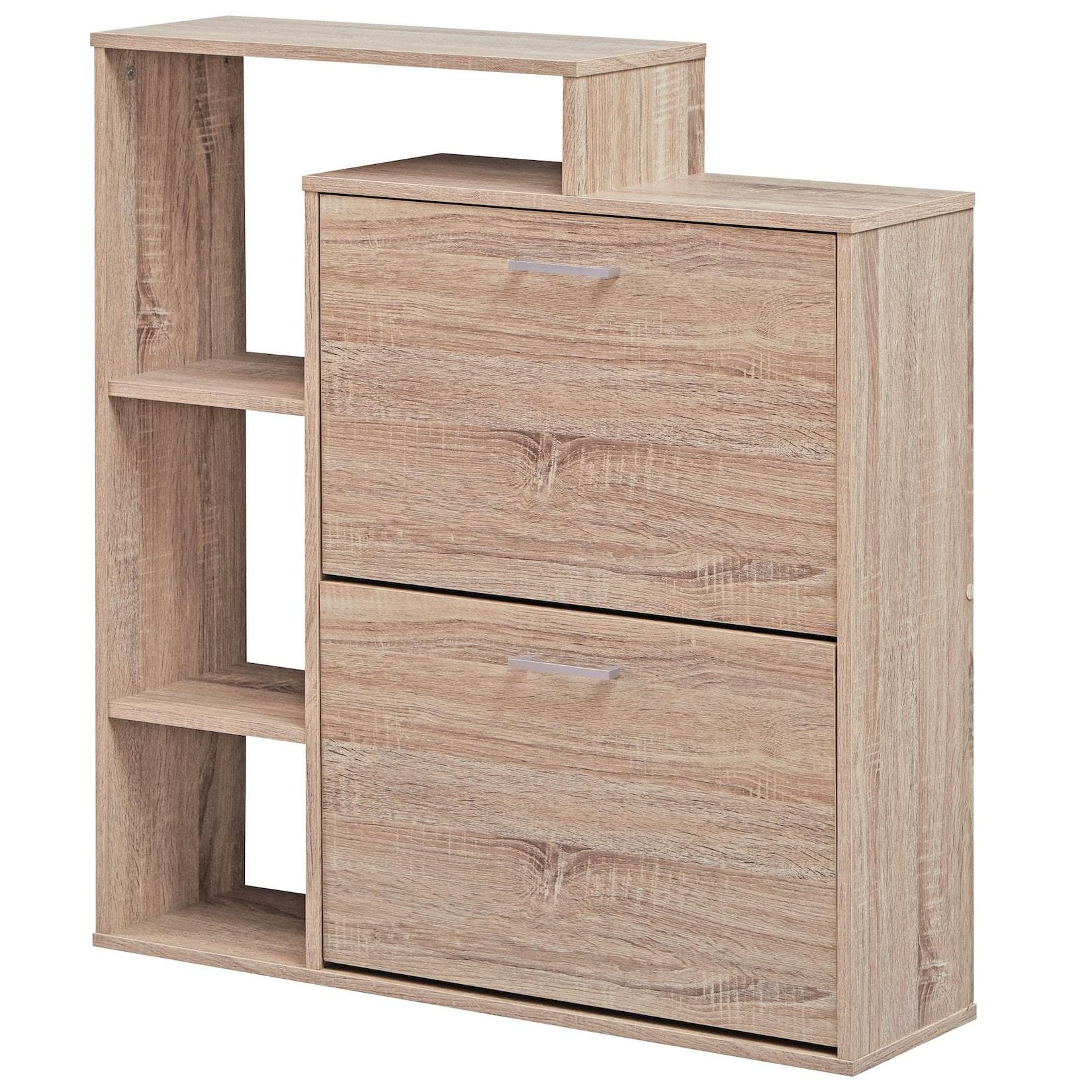 KADIMA DESIGN Schuhkipper Holz Beige MDF für 12 Paar
