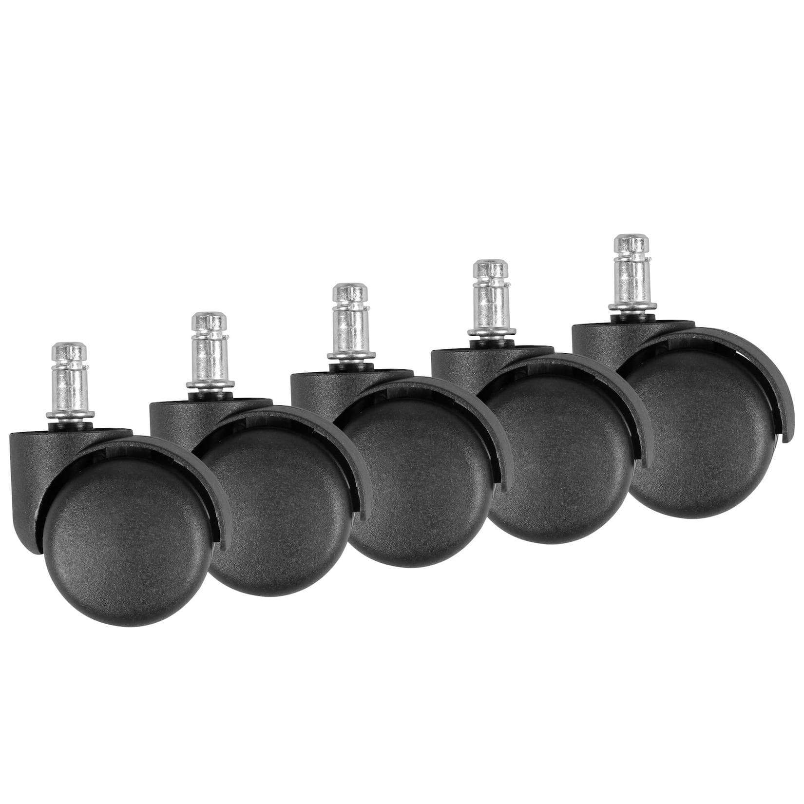 KADIMA DESIGN Gebremste Bürostuhlrollen 50mm 5er Set für Teppich
