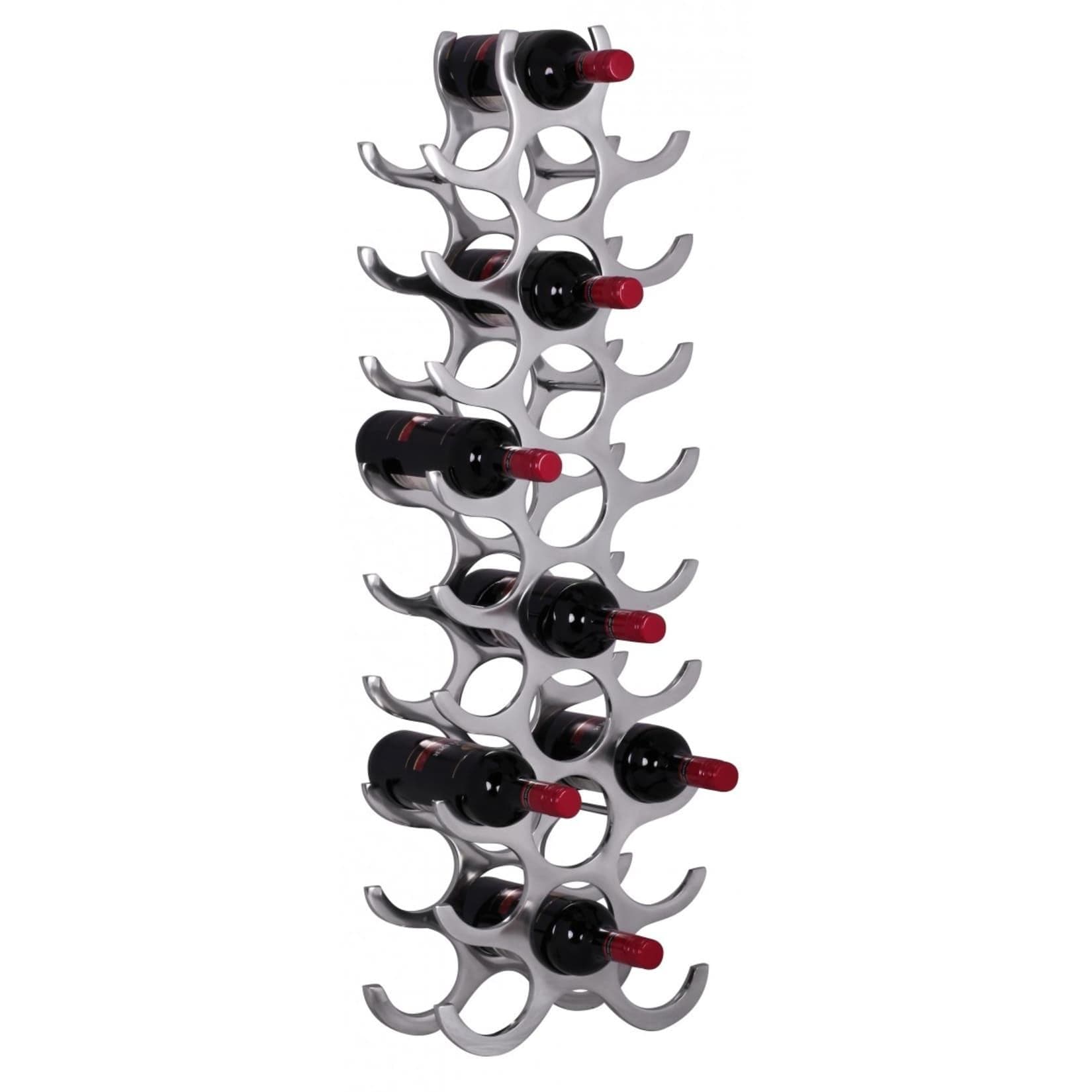 KADIMA DESIGN Weinregal Flammen aus Aluminium, 27 Flaschen