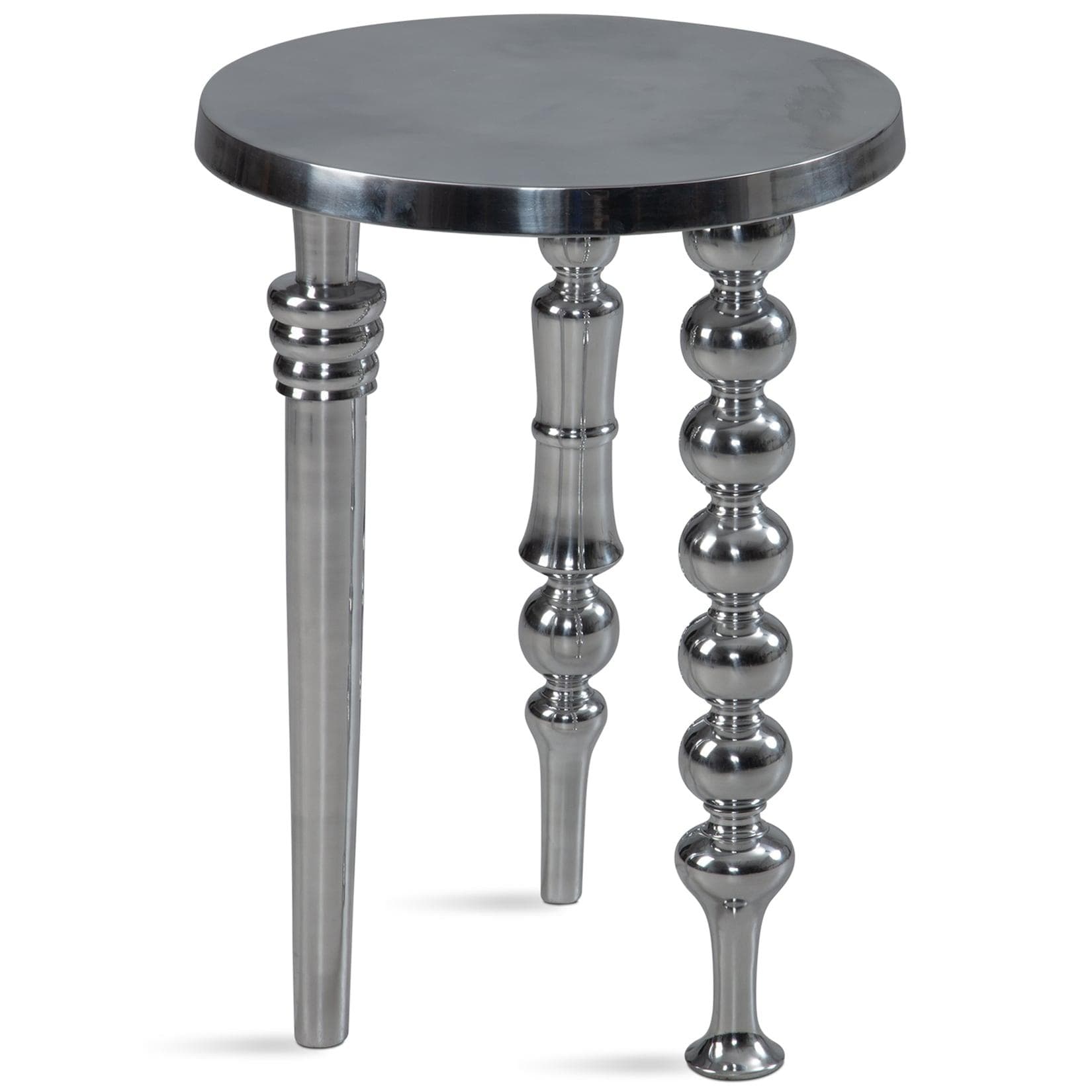 KADIMA DESIGN Beistelltisch Aluminium Silber Dreibein Design