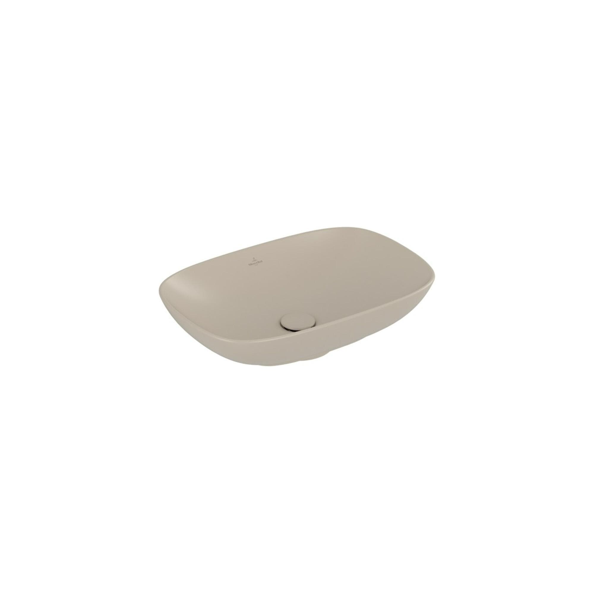 Villeroy und Boch Loop & friends Aufsatz-Waschtisch 56x38cm Almond C-plus