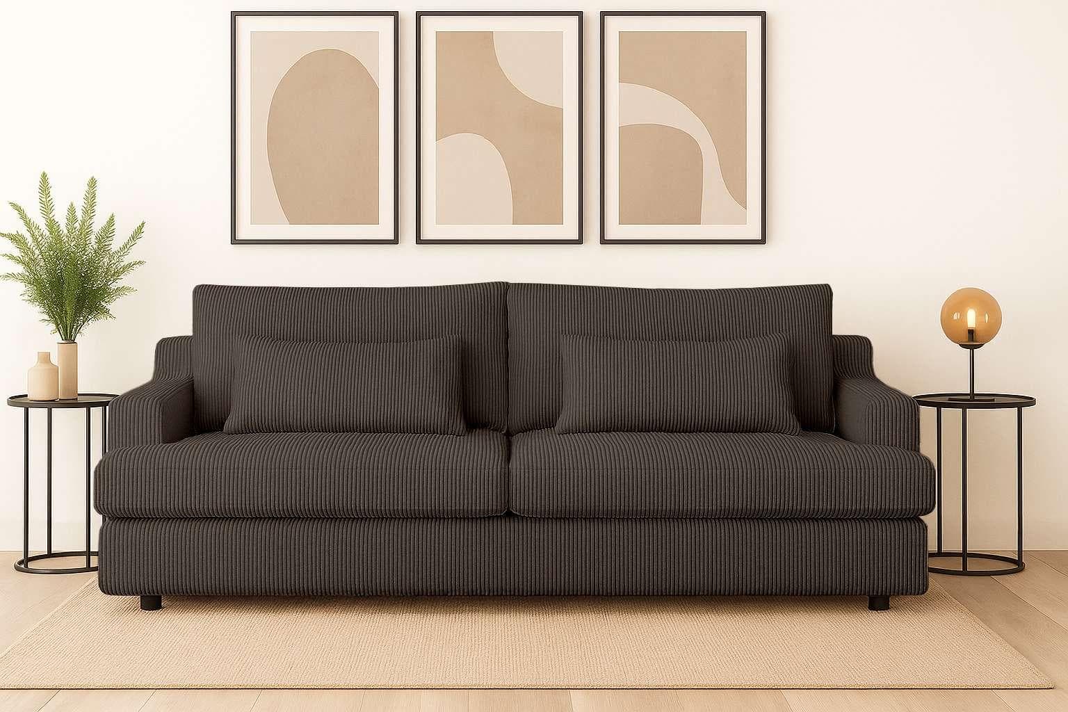 Big-Sofa HOME AFFAIRE "Evelle 3 Sitzer Maxi" Braun