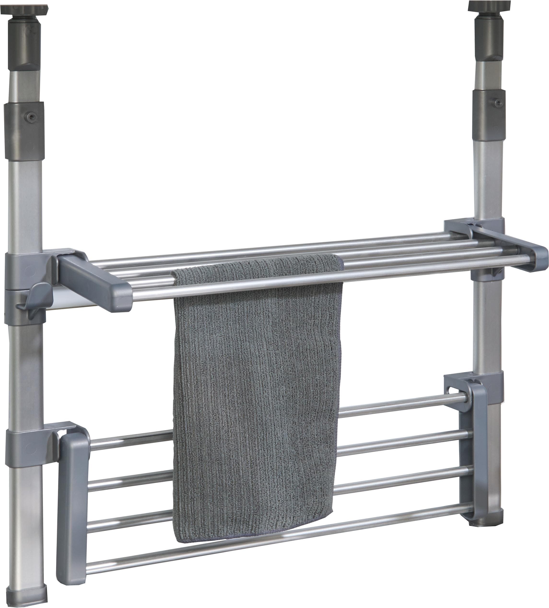 RUCO Teleskopregal Grau Aluminium Höhenverstellbar