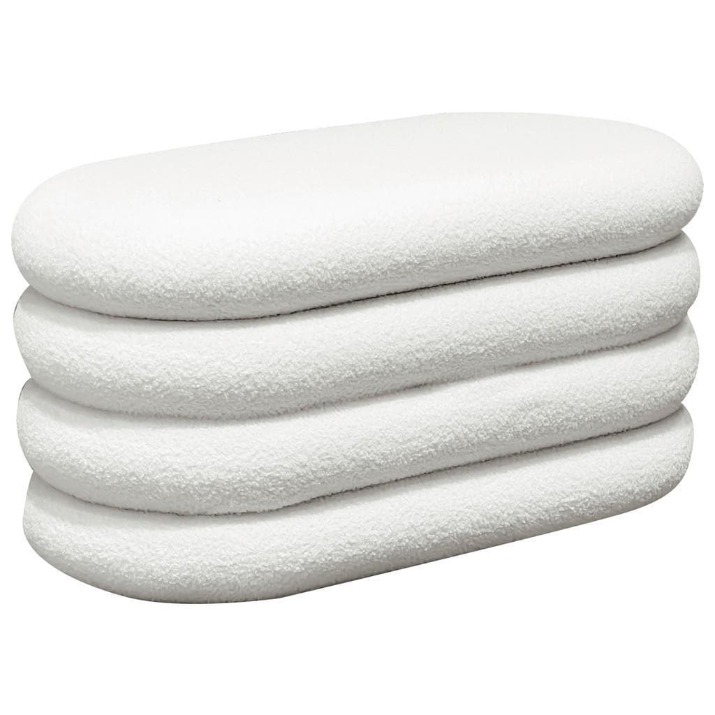 Xora Truhenbank Weiß Holz Textil Pappel Sperrholz