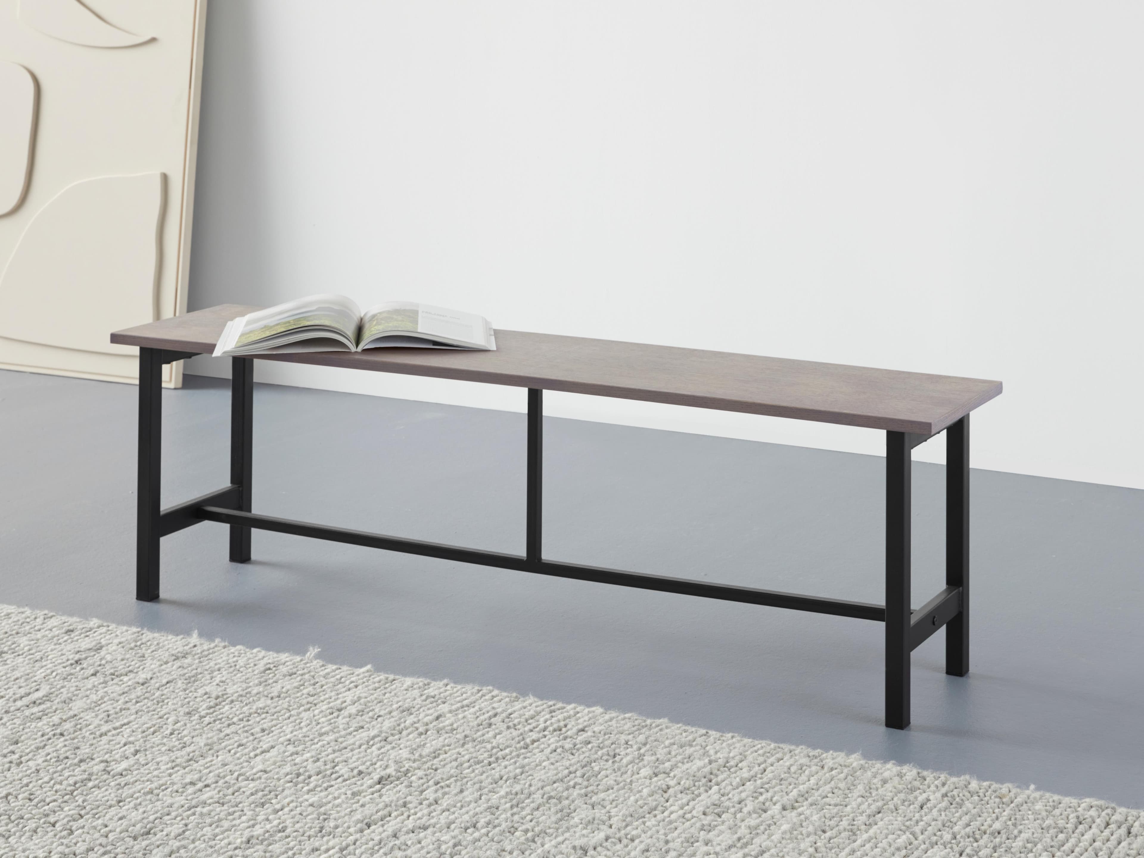 Home Affaire Essbank Sare Grau Eiche Furnier Stahl