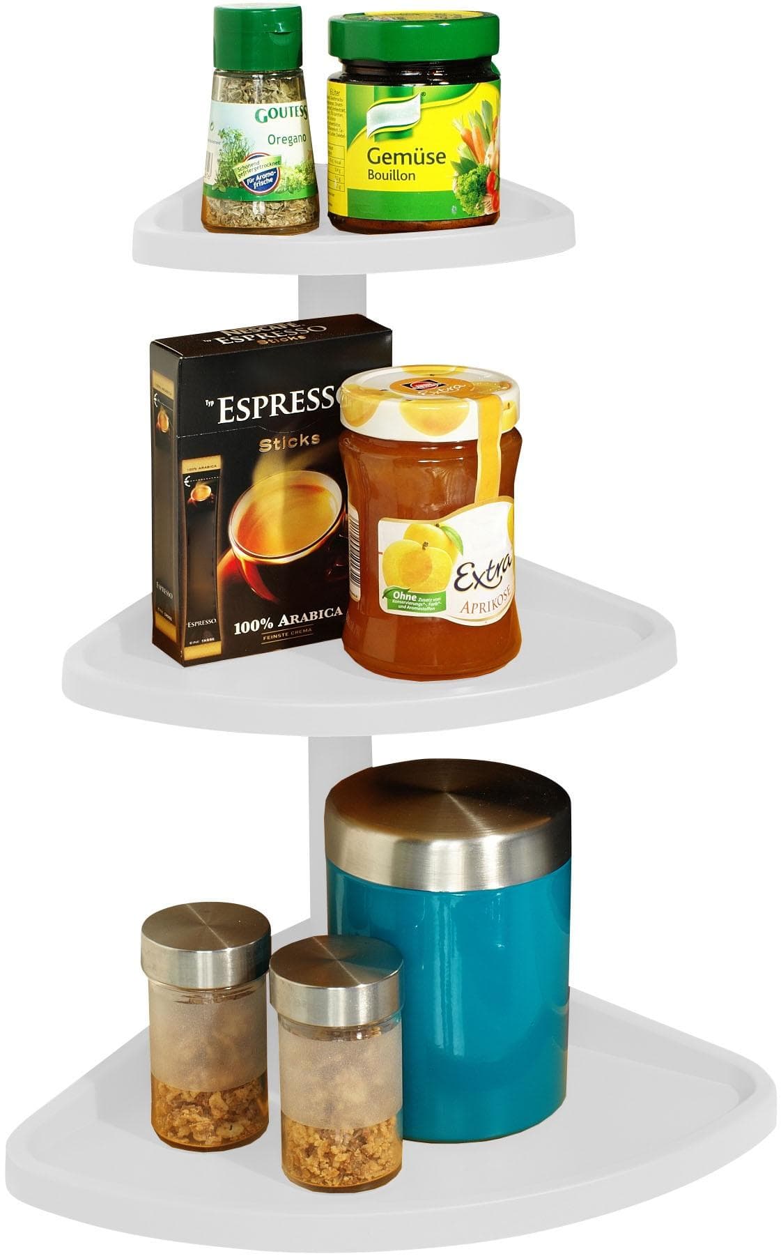 Ruco Eckregal Kunststoff Küchenregal Weiß