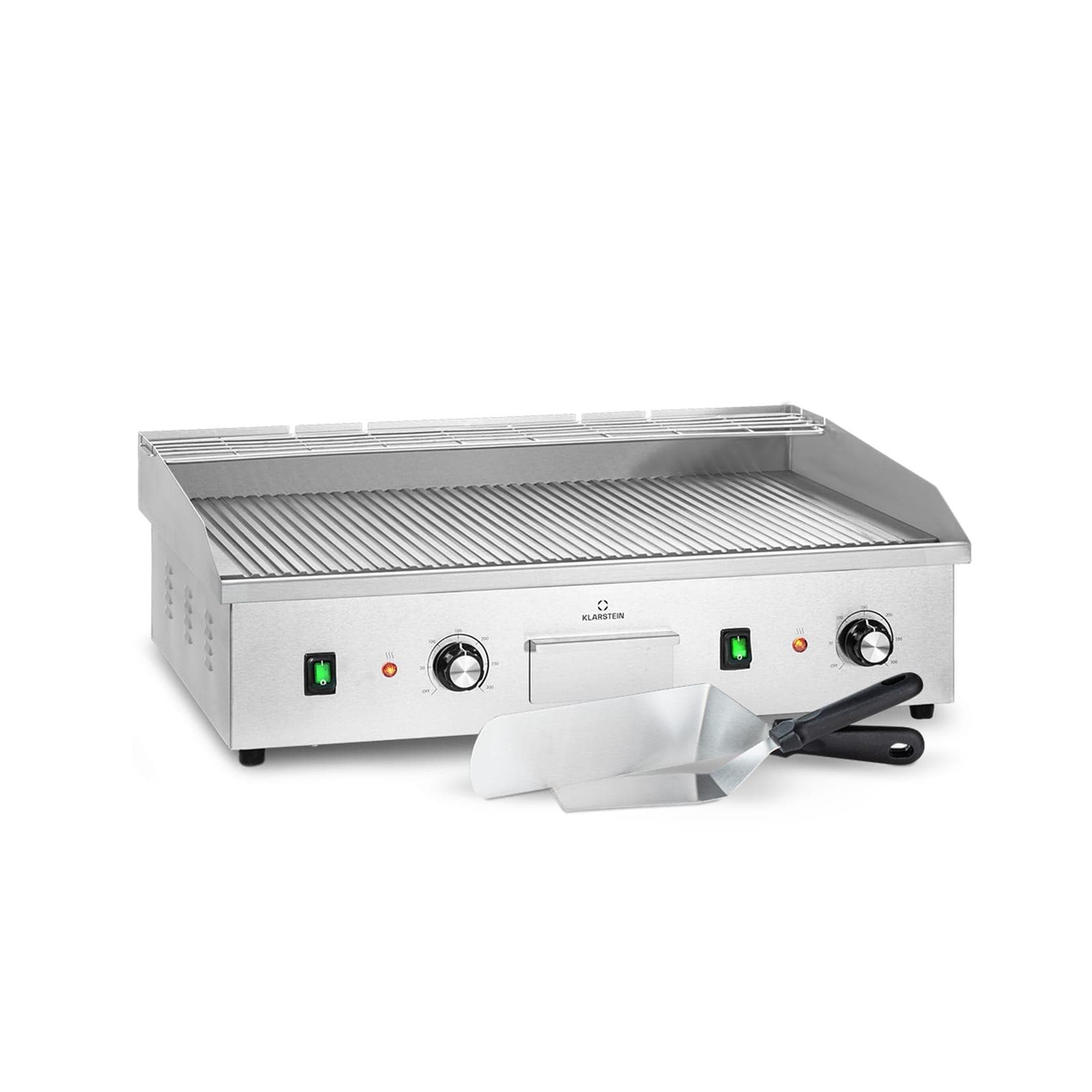 Klarstein Grillmeile 4400 Elektrogrill Plancha Edelstahl 2x2200W