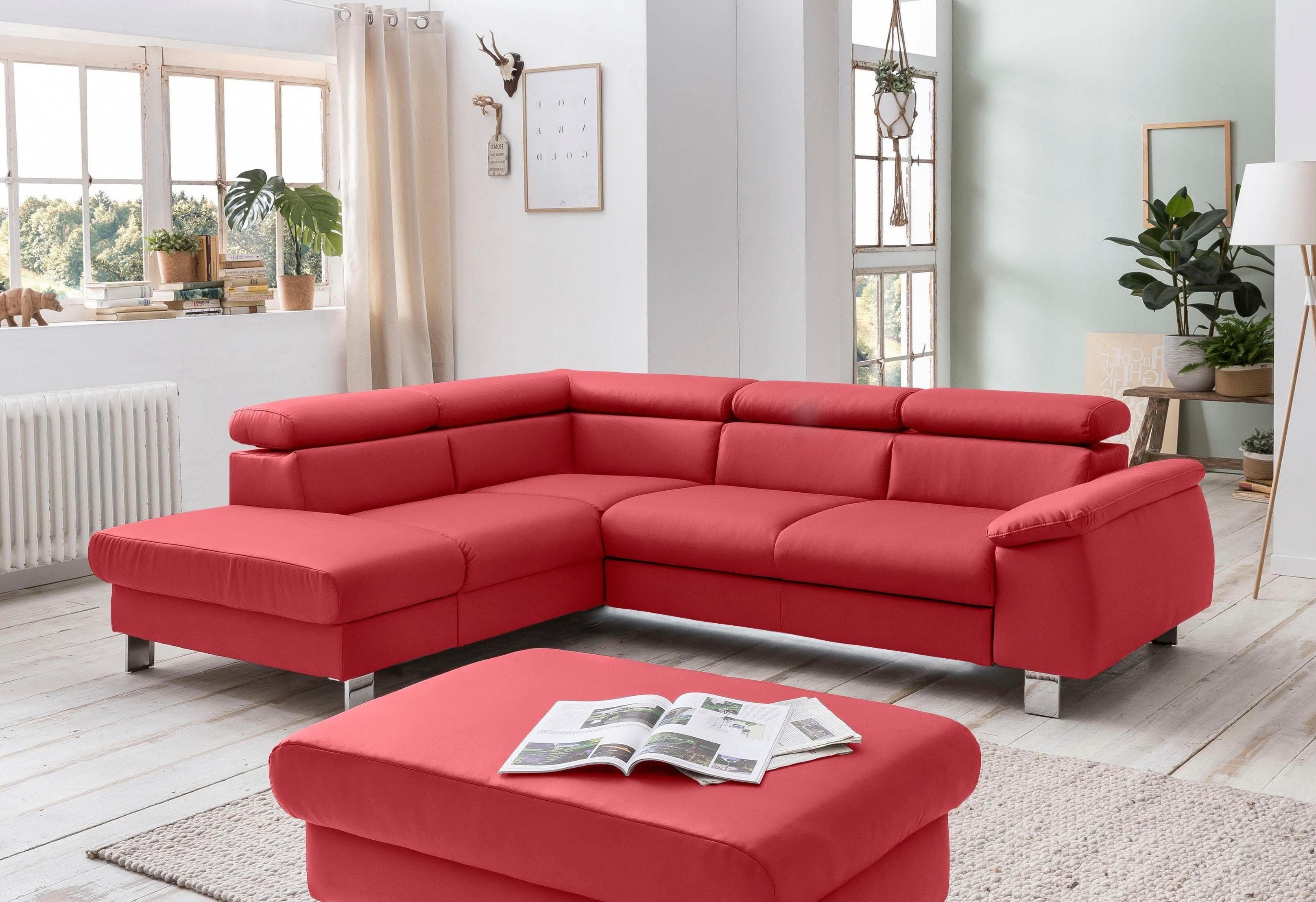 COTTA Ecksofa Komaris L-Form mit Verstellfunktion und Bettoption