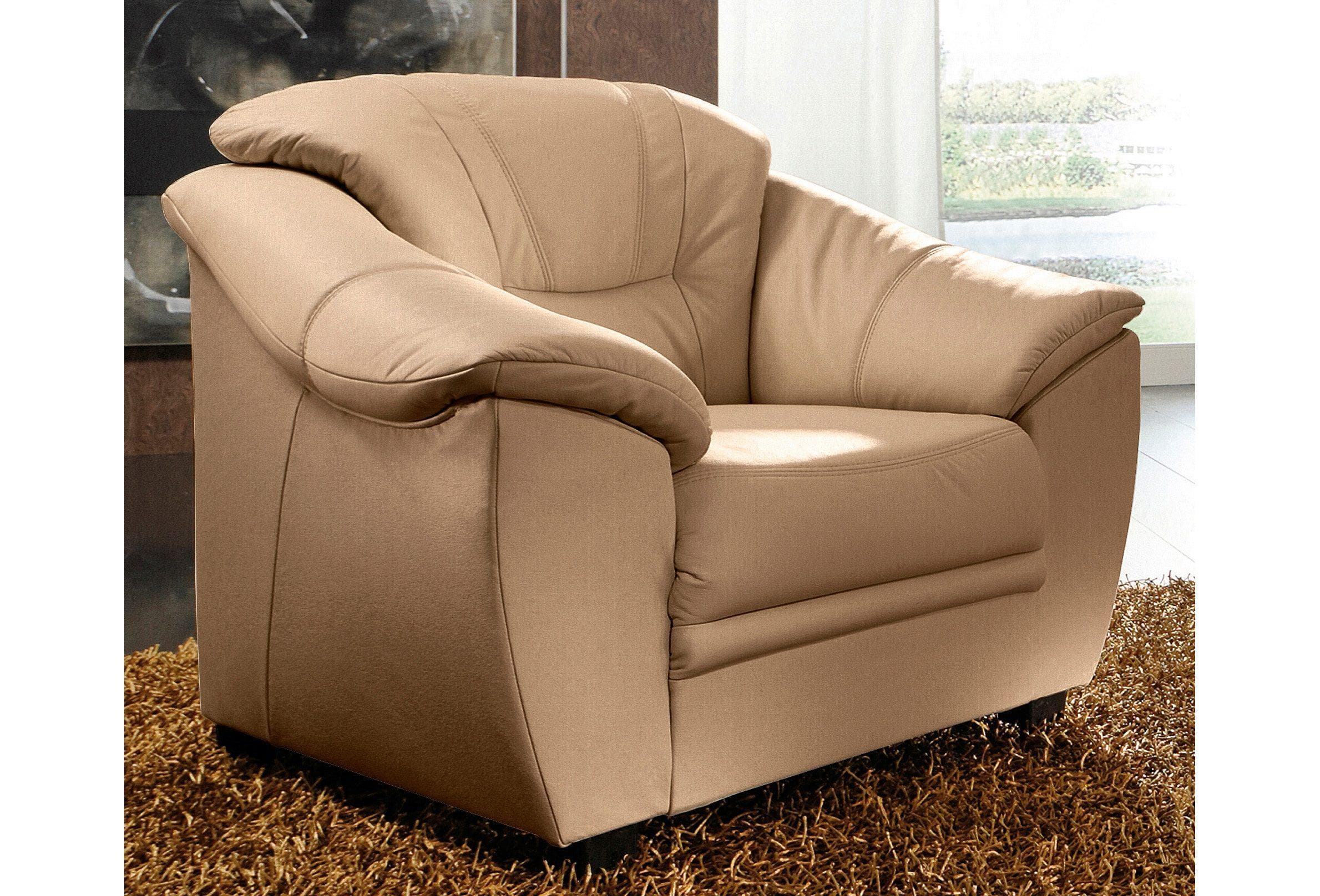Sit & More Sessel Savona Braun Lederoptik