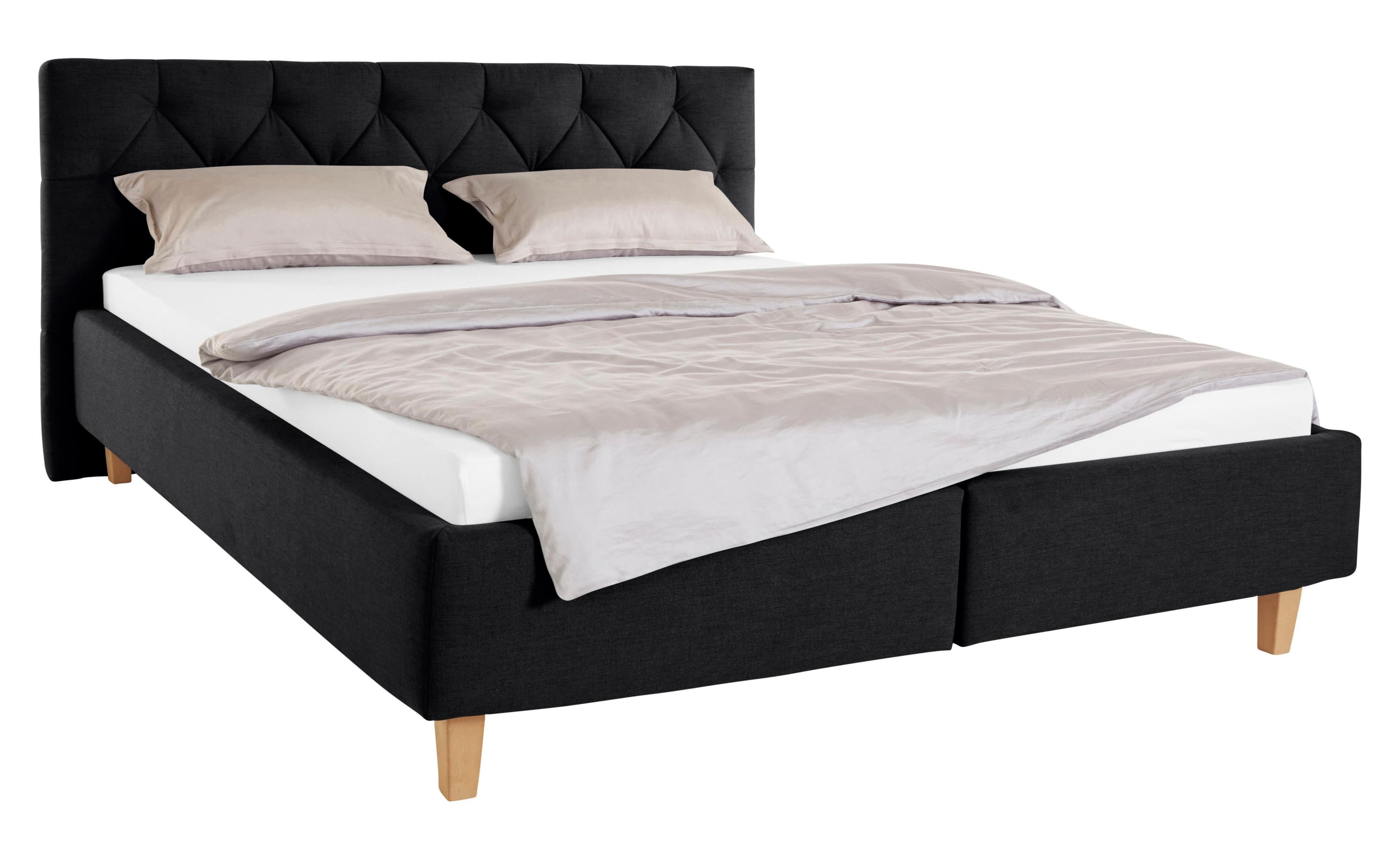 HOME AFFAIRE Polsterbett Sunley 100 Grau mit Bettkasten und Verstellfunktion
