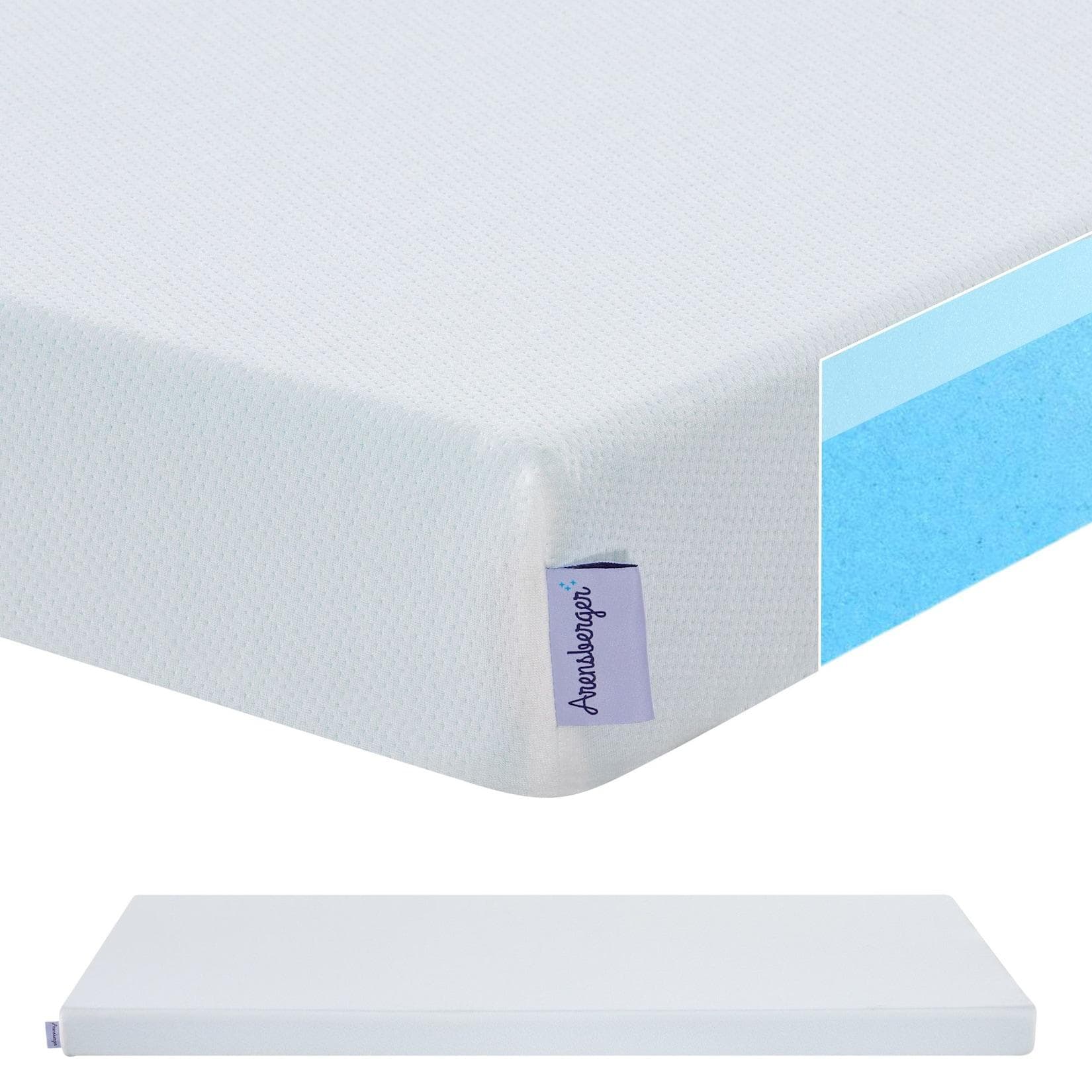Arensberger Matratzen Topper LUXURY 120x200cm Gel-Foam und Memory Gel Foam