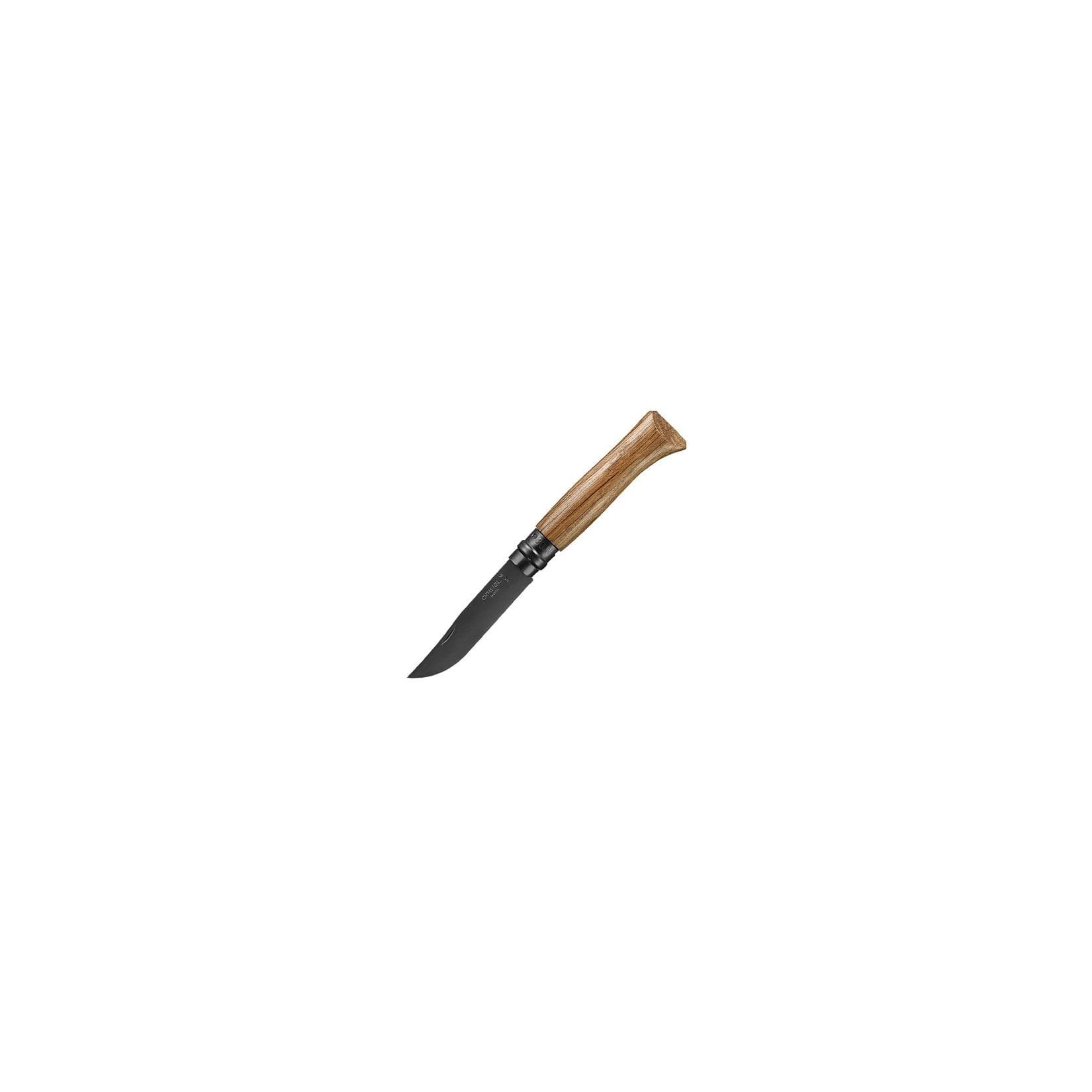 OPINEL Klappmesser No 8 Black Oak Taschenmesser Eichenholz Schwarze Klinge