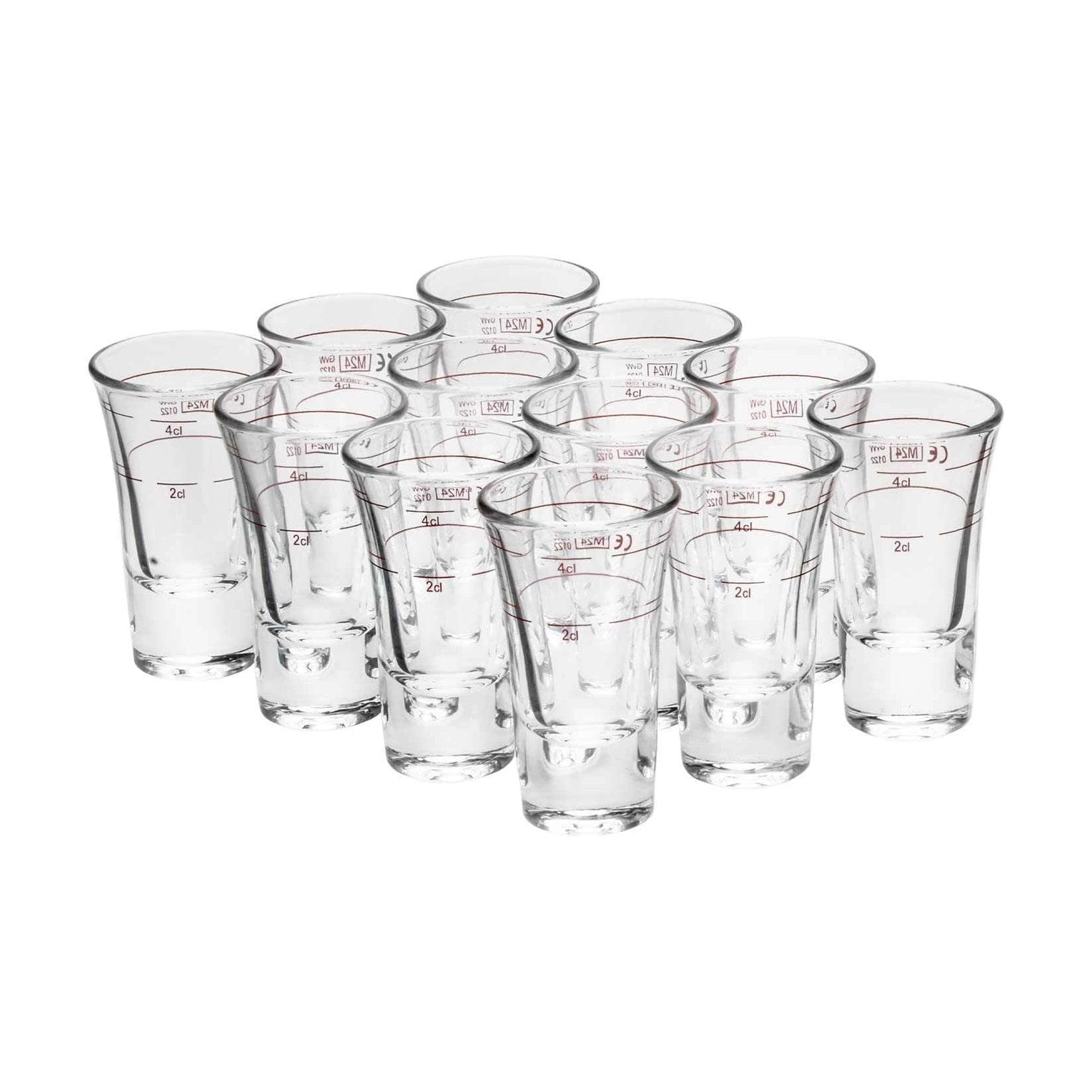 Van Well Schnapsglas Dublino 12-tlg. Transparent Geeicht 2cl + 4cl