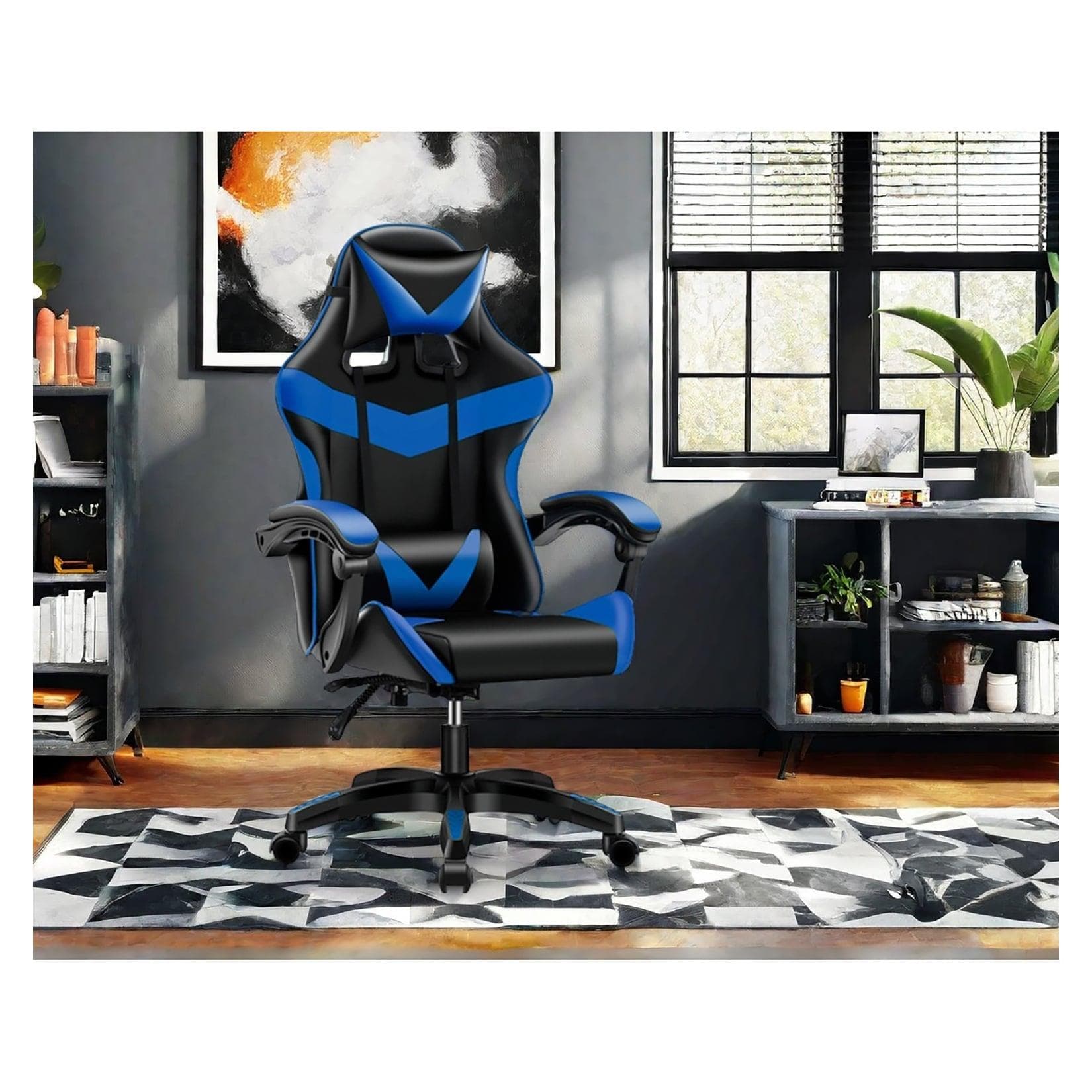 HTI-Living Bürostuhl Schwarz/Blau Krit Power