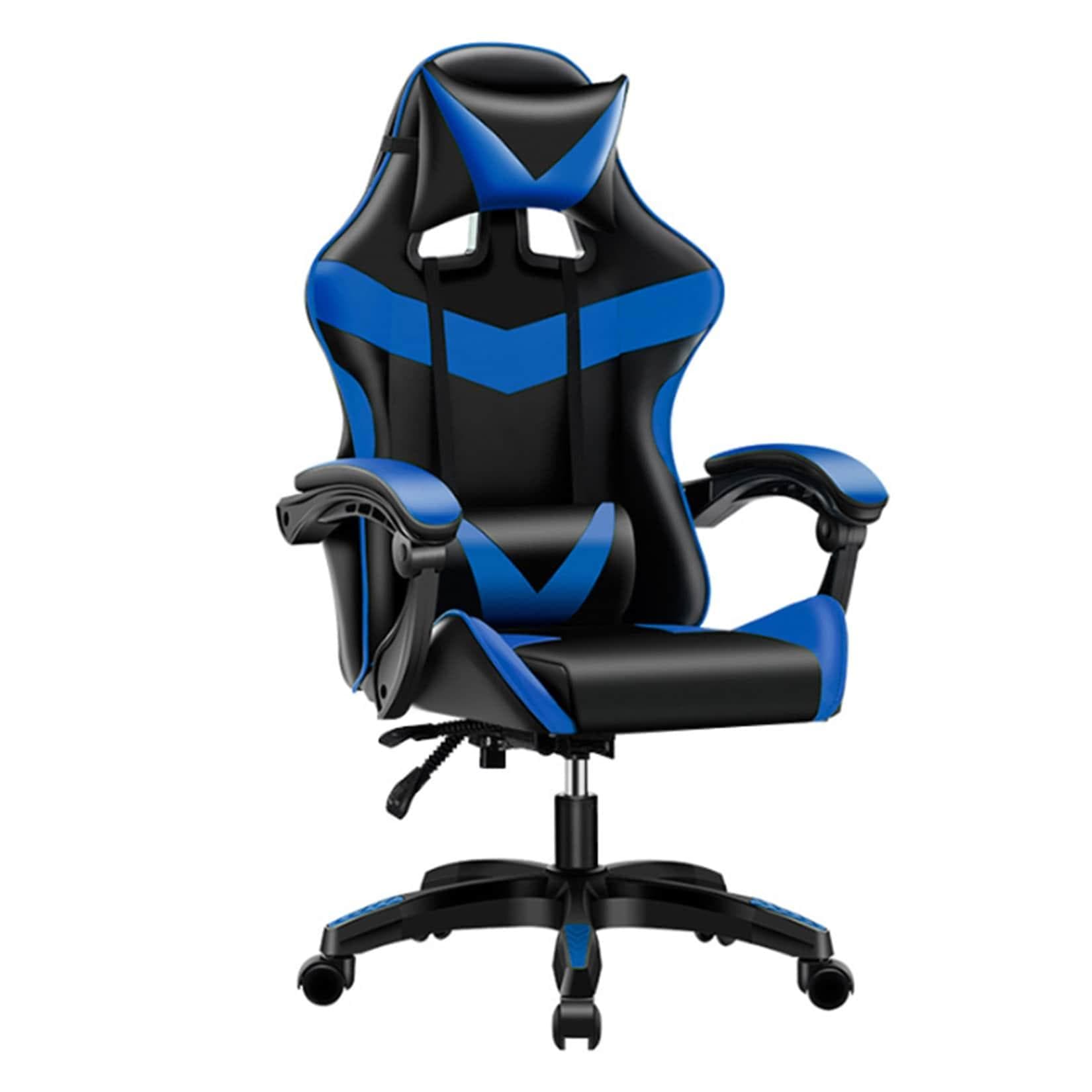 HTI-Living Gaming Stuhl Drehstuhl Schwarz/Blau Kunstleder