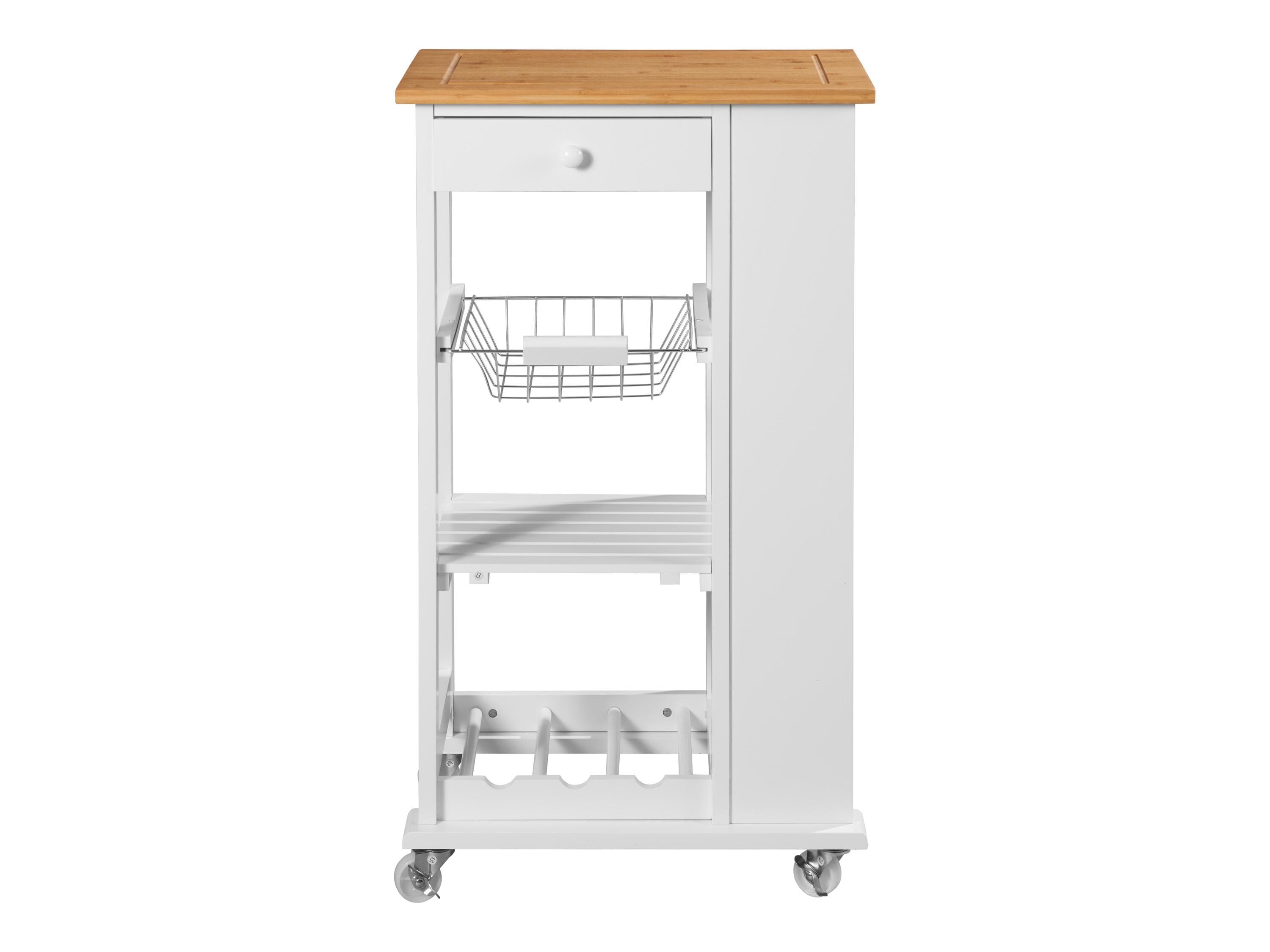LIVARNO Küchentrolley mit Bambus Arbeitsfläche