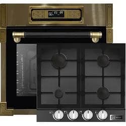 Kaiser Herd-Set EH 6726 AD Einbaubackofen+KCG 6387 Gaskaschfeld Art Déco Retro