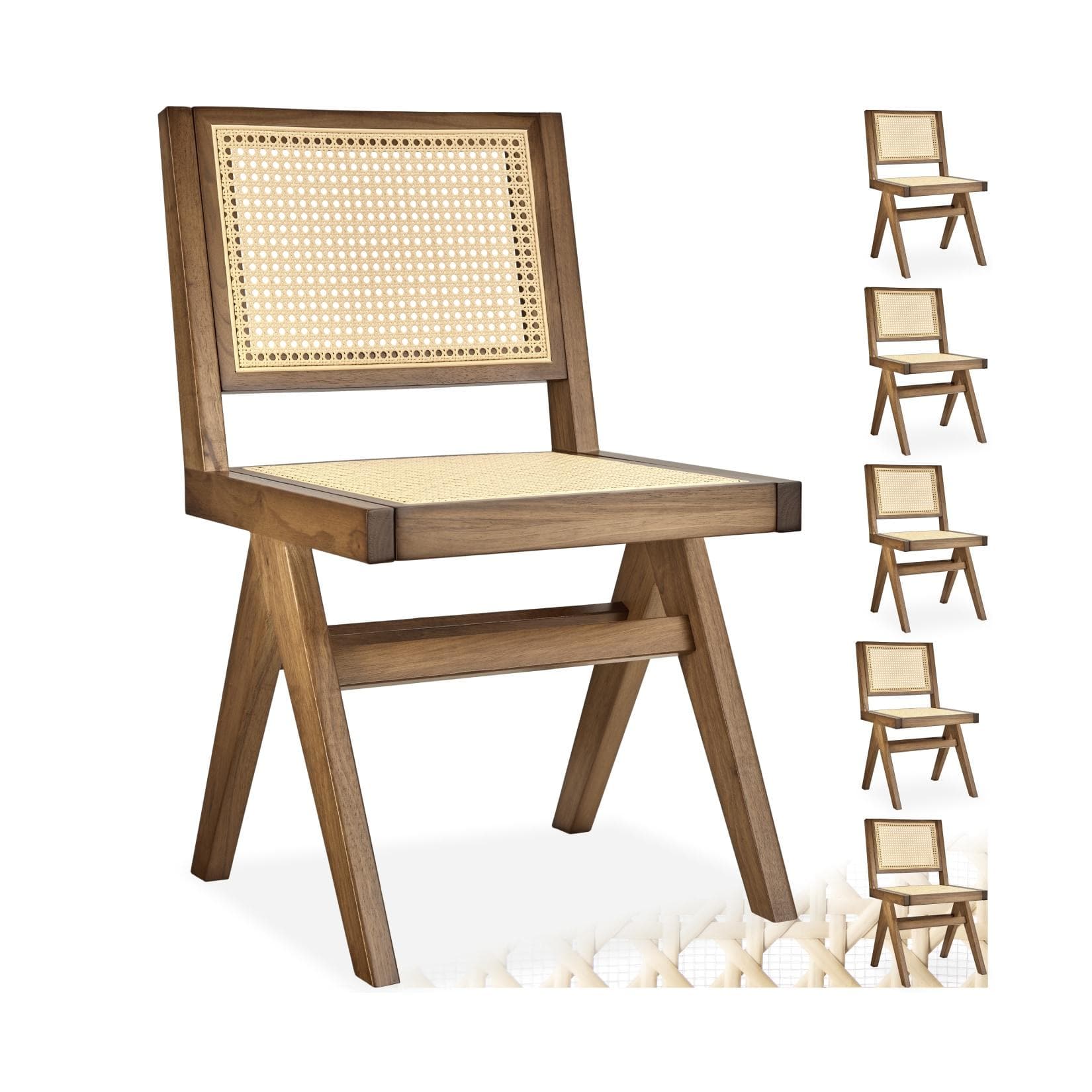 TECTAKE Esszimmerstuhl Holzstuhl Set 6 St