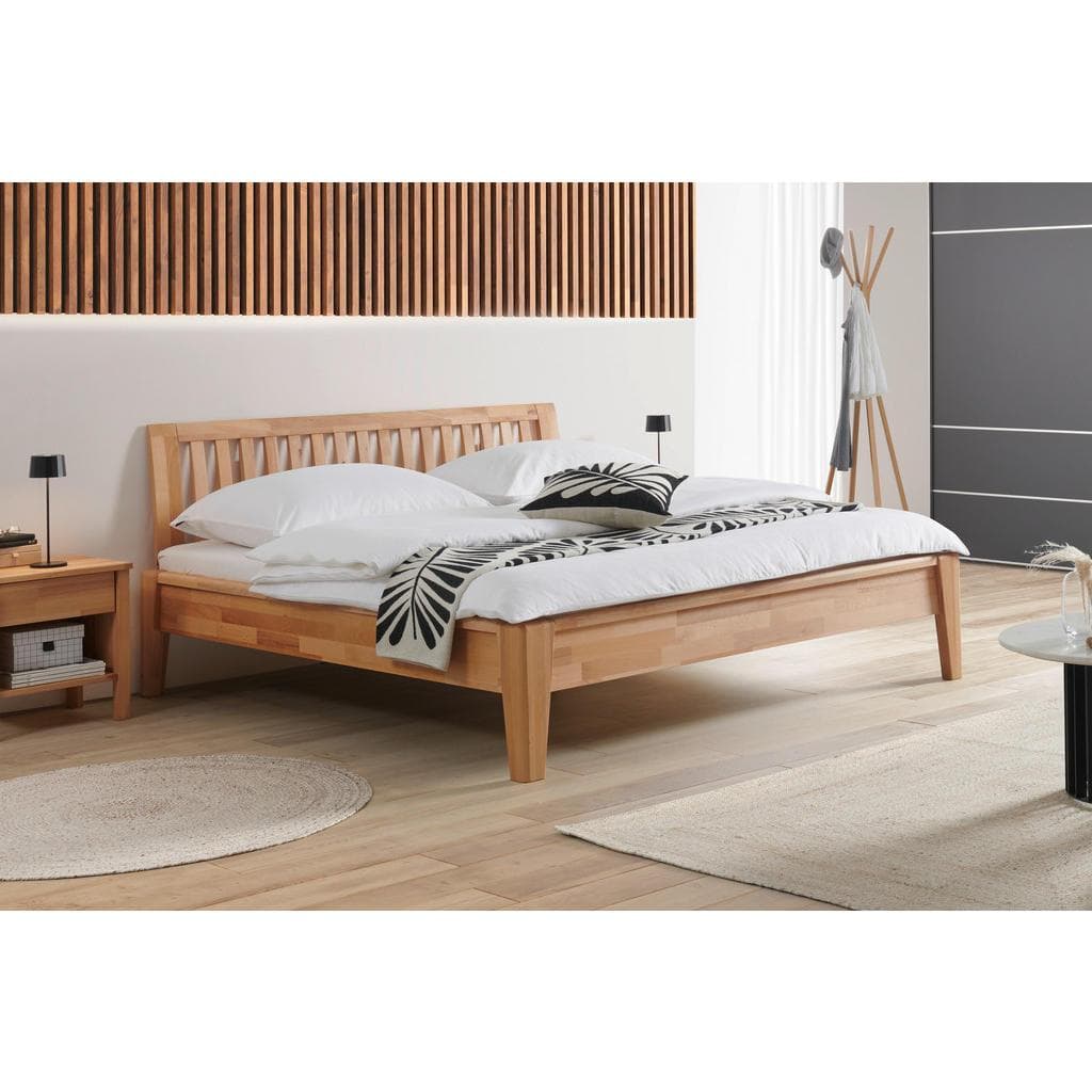 Mid.you Bett Kernbuche Massiv 180x200 cm