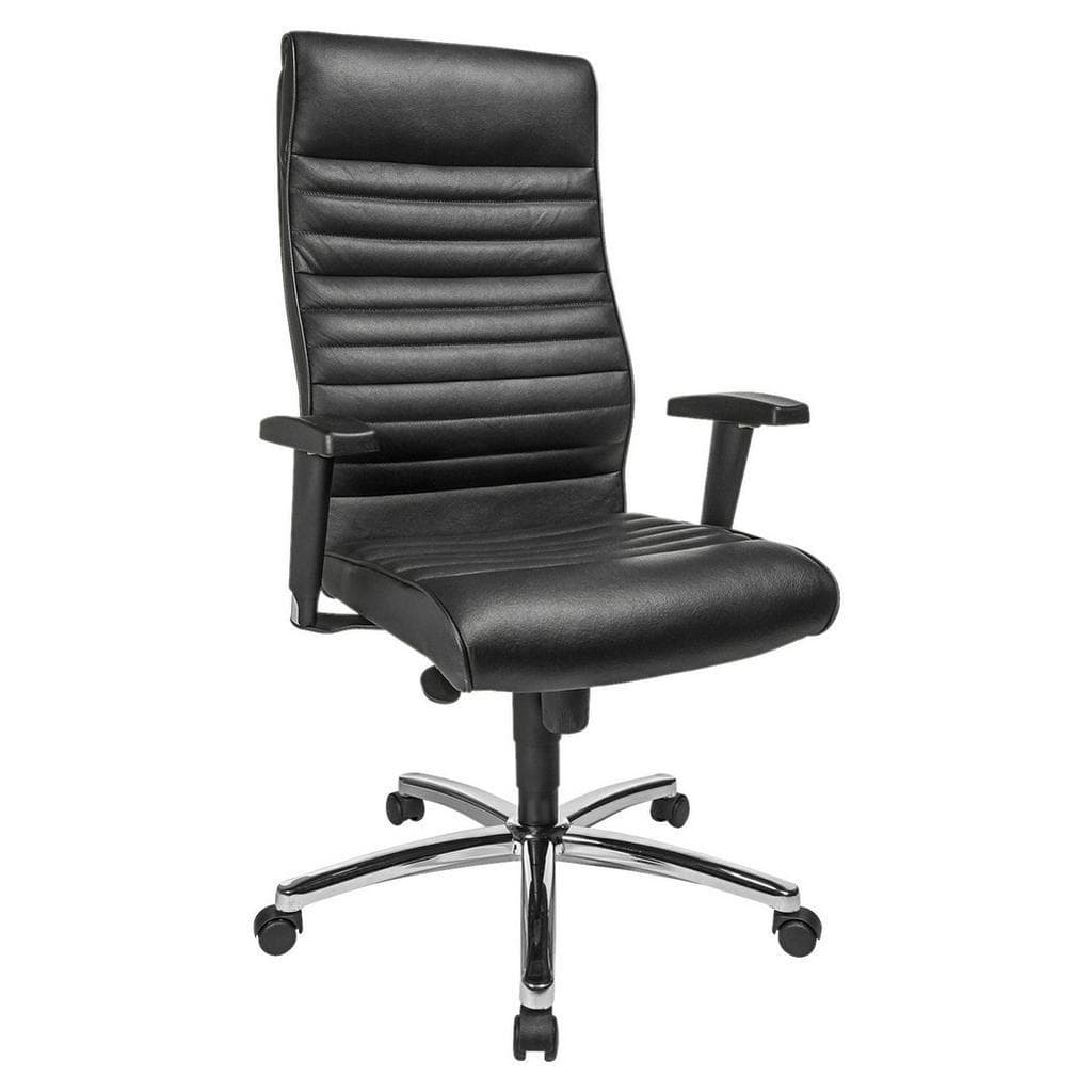 Topstar Drehstuhl Schwarz Echtleder Bürostuhl