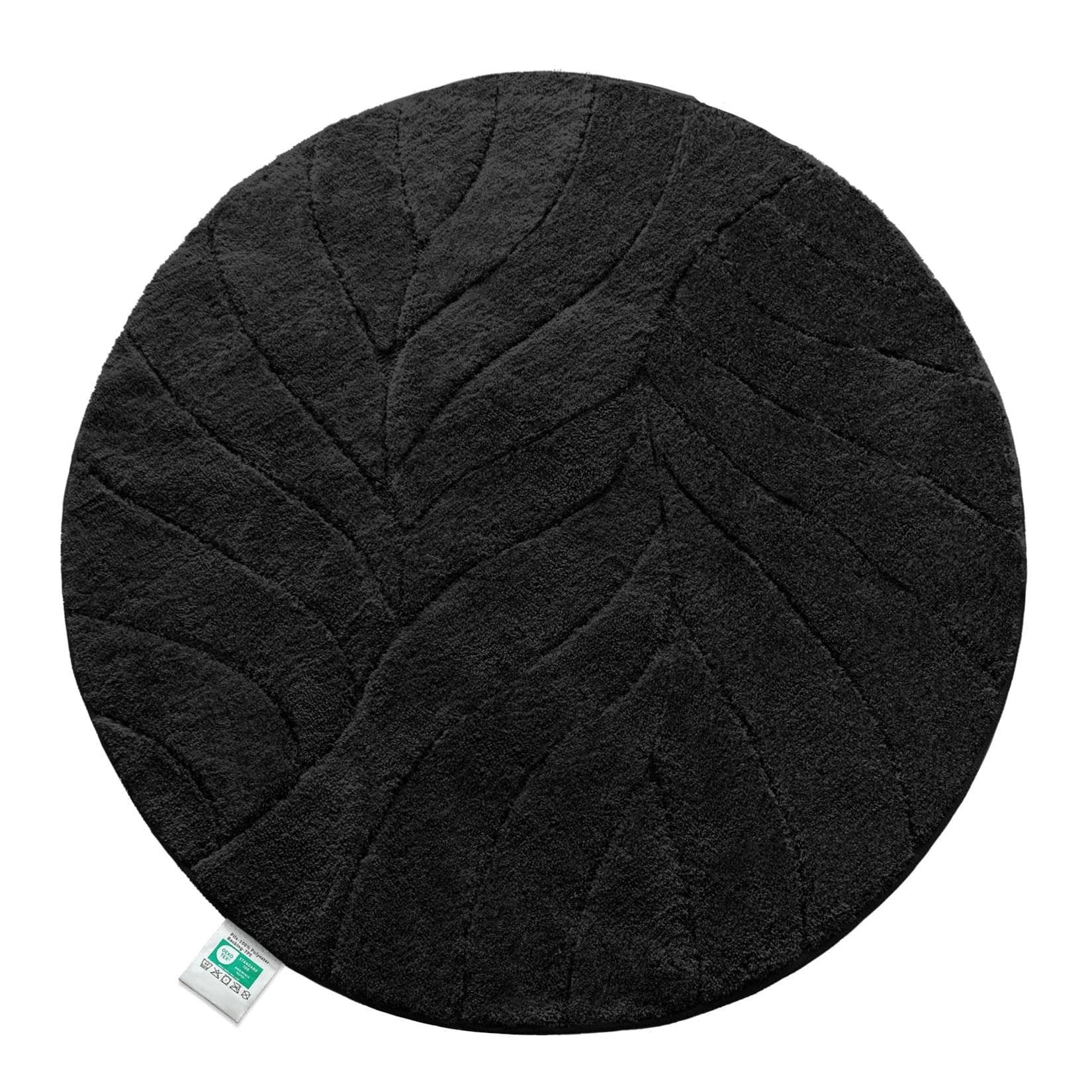 Floordirekt Badematte Maris Badteppich Rund Schwarz